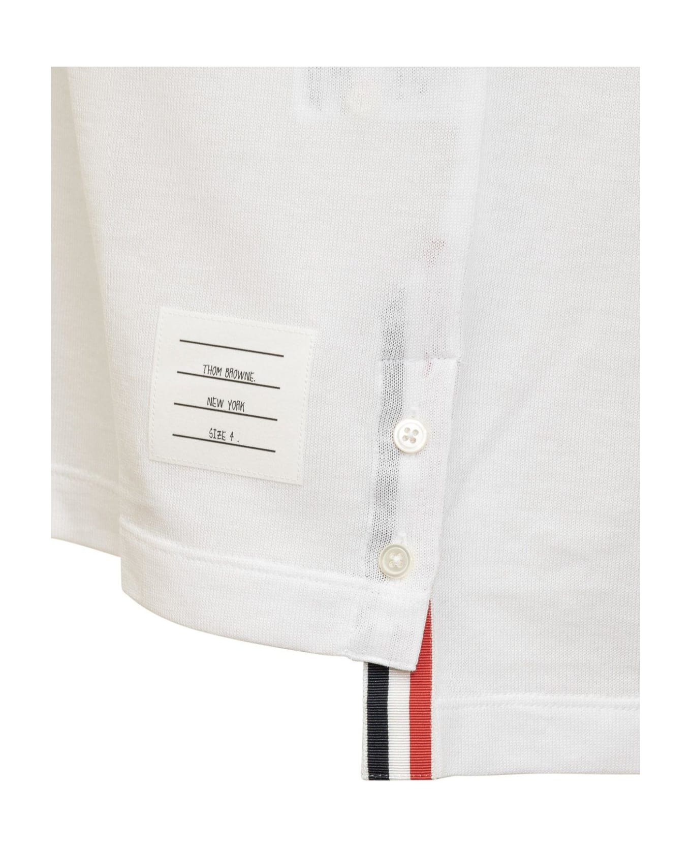 Thom Browne Stripe Detailed Crewneck T-shirt - White