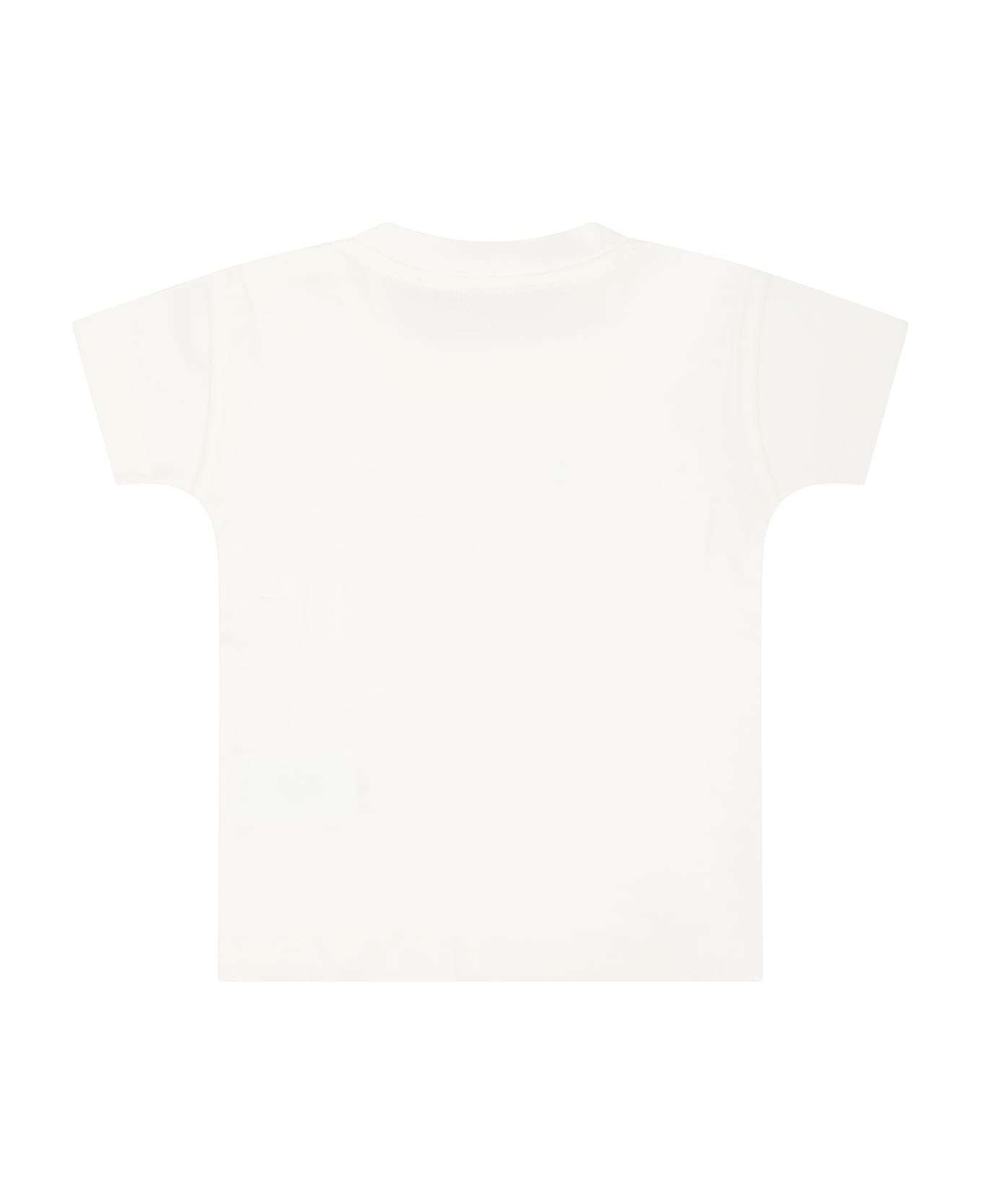 Bonpoint White T-shirt For Baby Girl With Iconic Cherries - White