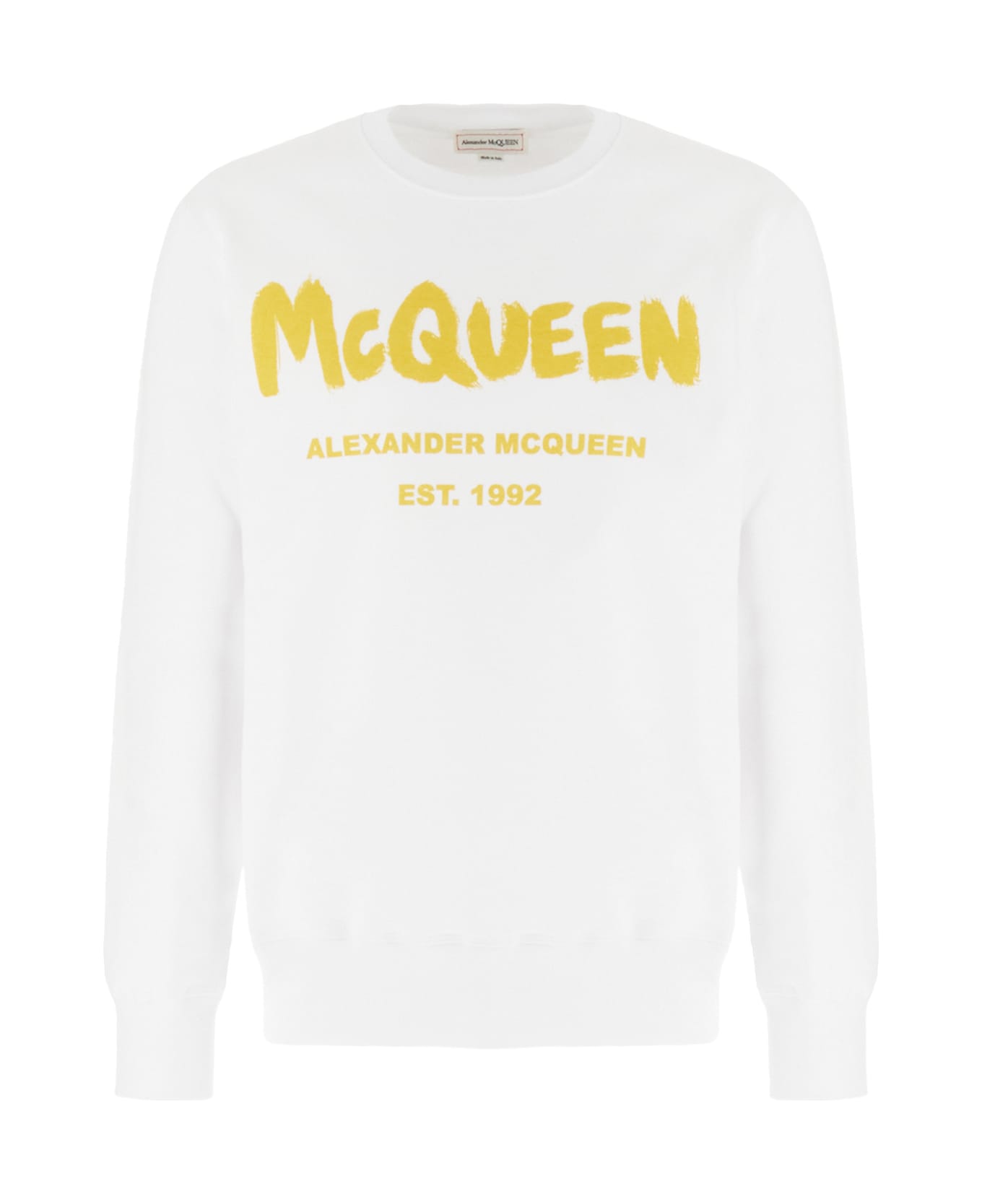 Alexander McQueen Cotton Crew-neck Sweatshirt - White フリース