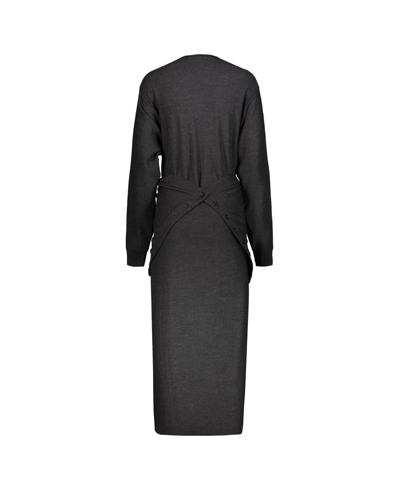 Lemaire Twisted Trope L`oeil Dress - Anthracite