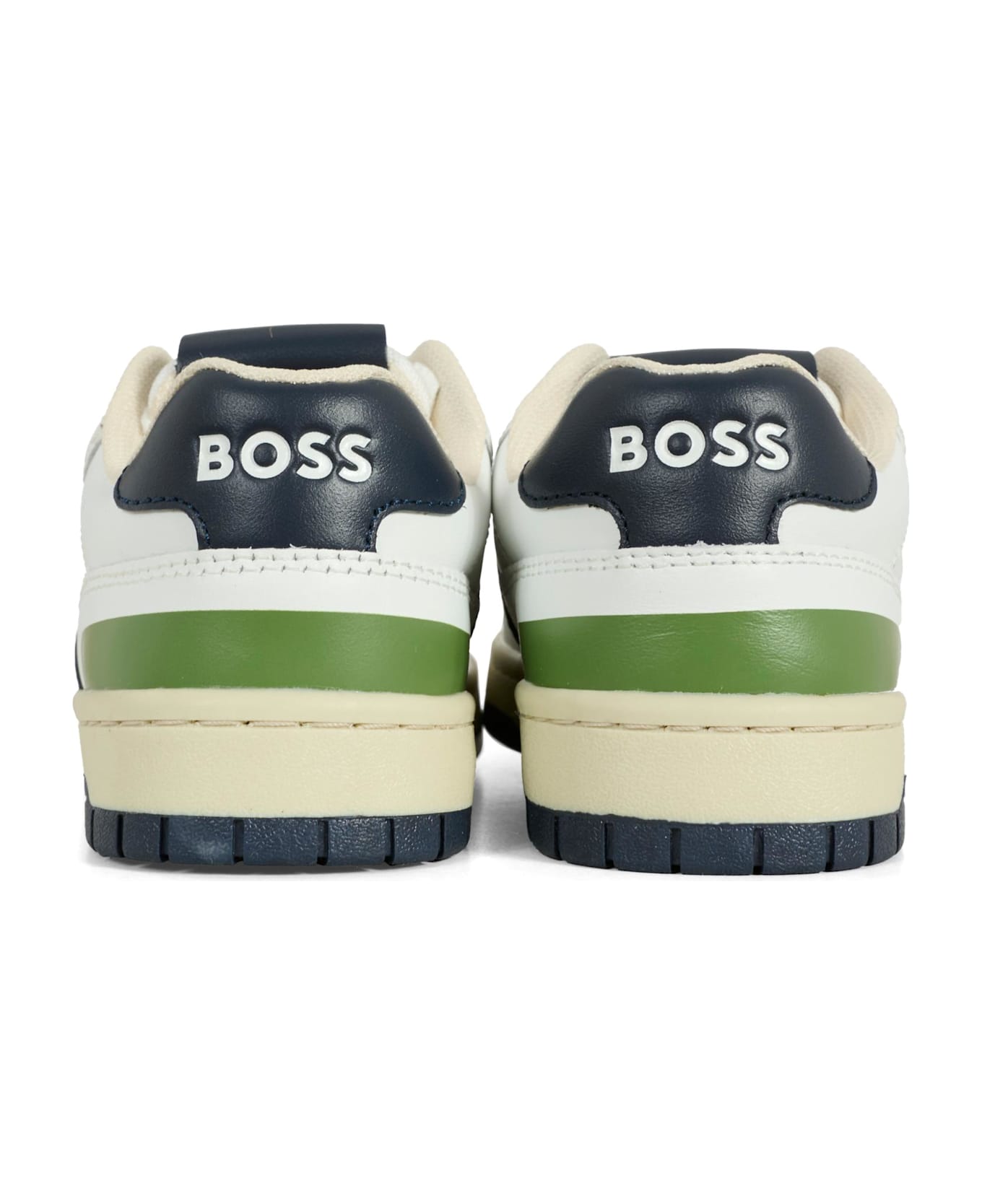 Hugo Boss White Sneakers For Boy With Logo - White