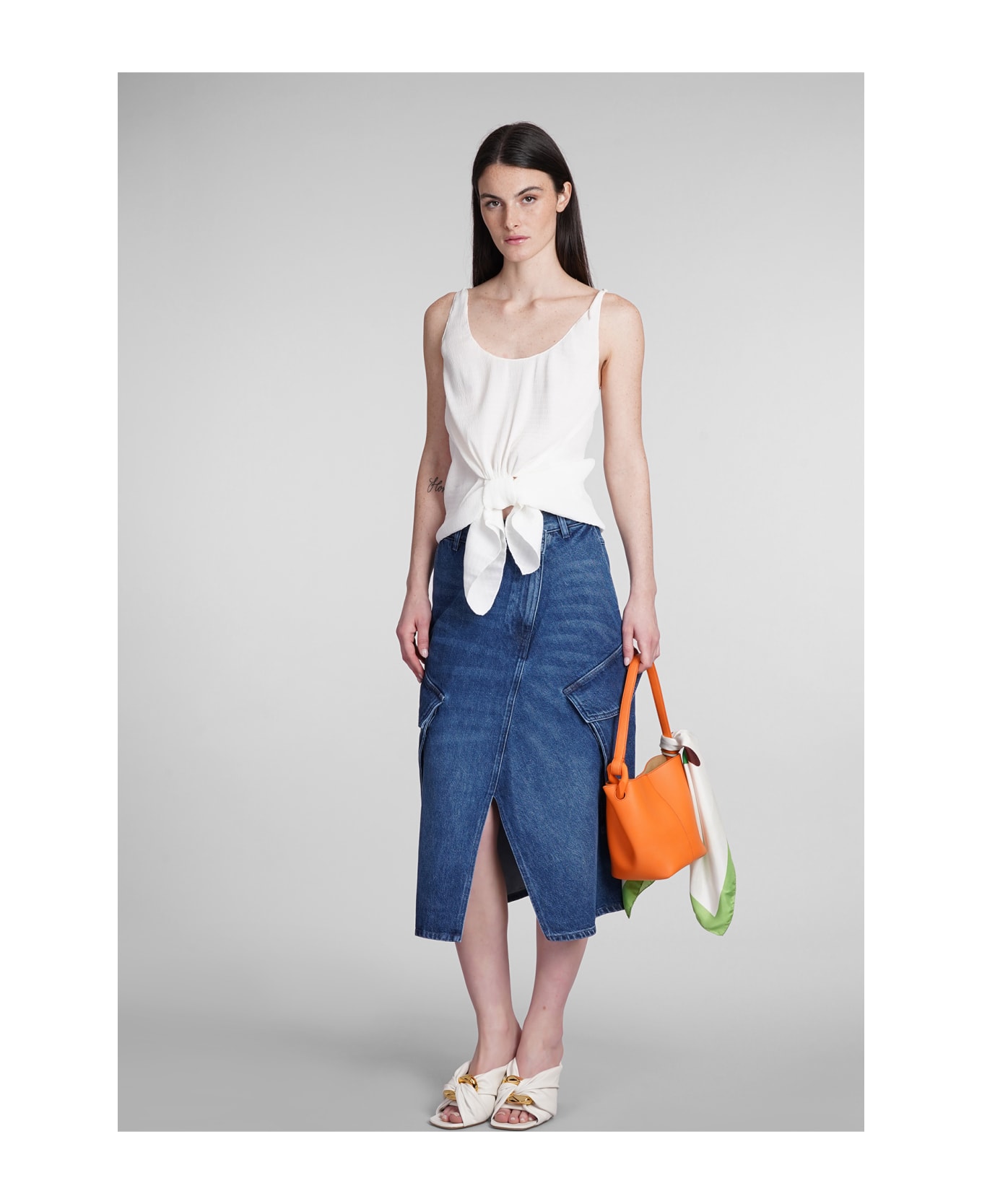 J.W. Anderson Skirt In Blue Cotton - blue