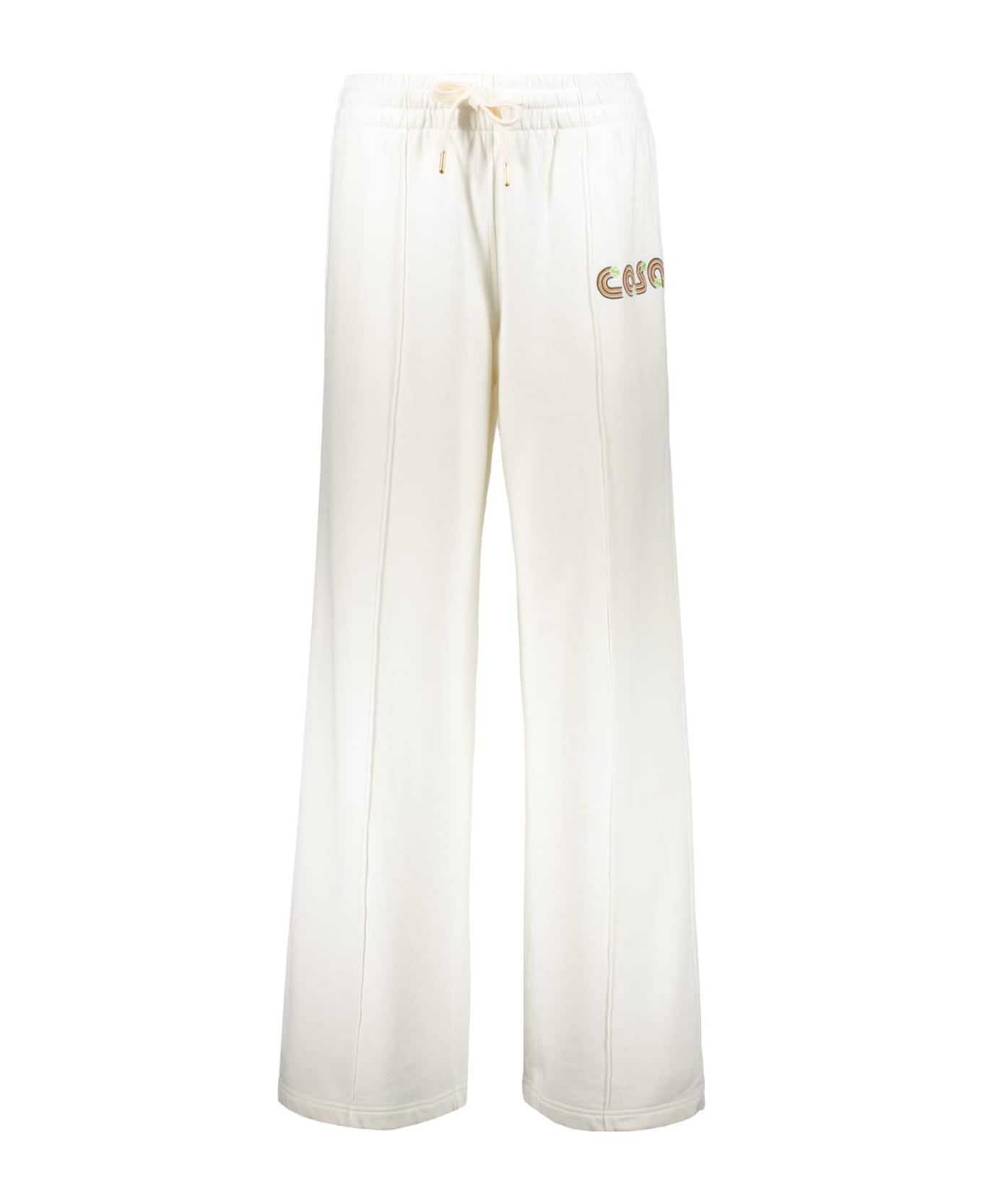 Casablanca Logo Detail Cotton Track-pants - White