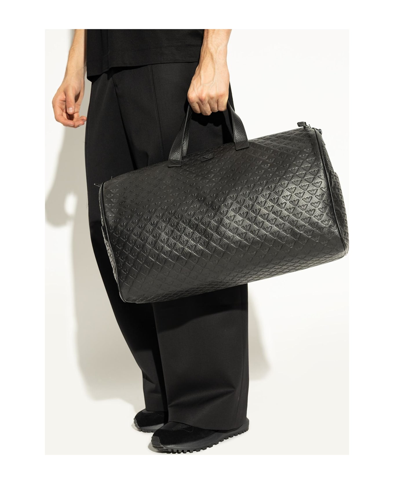 Emporio Armani Monogram Carry-on Bag - Black