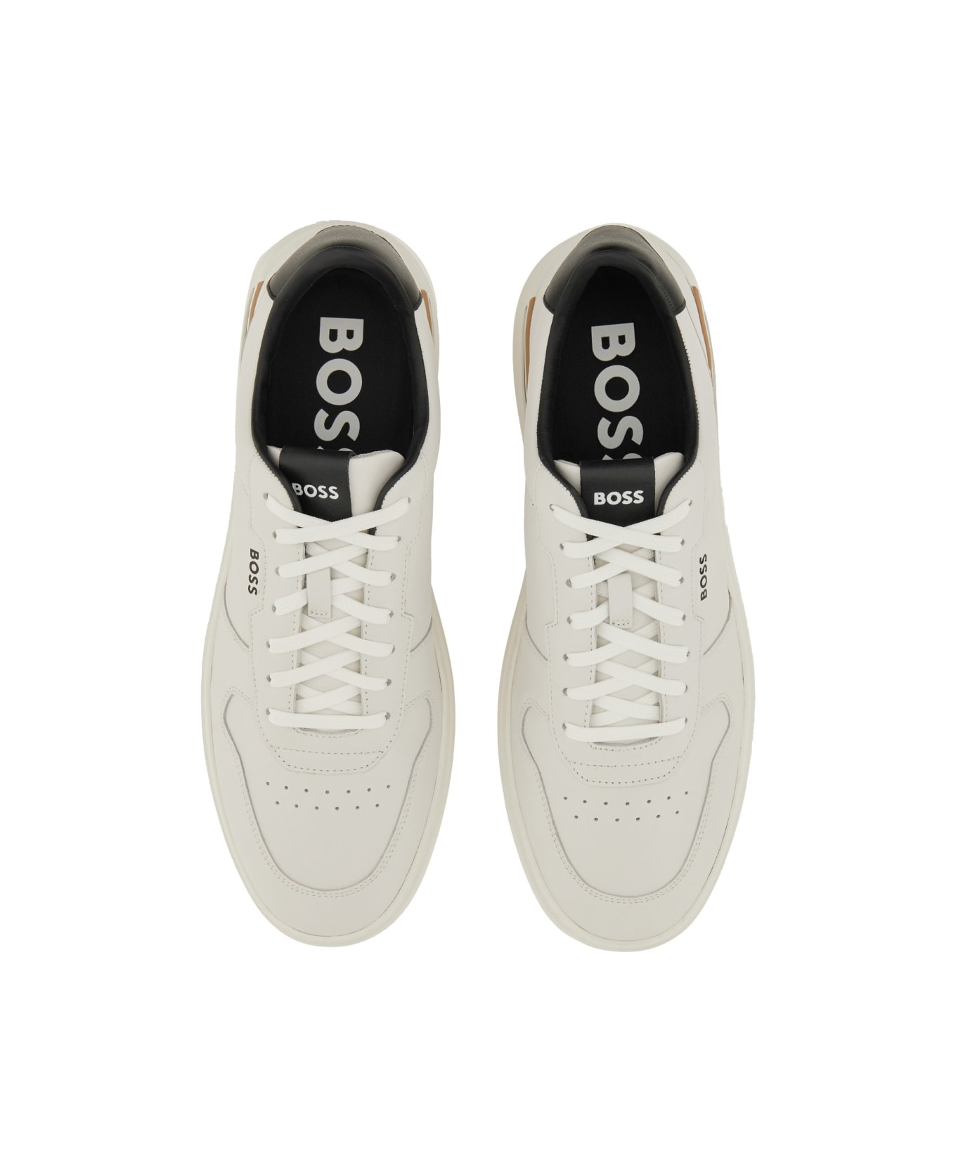 Hugo Boss Leather Sneaker - WHITE