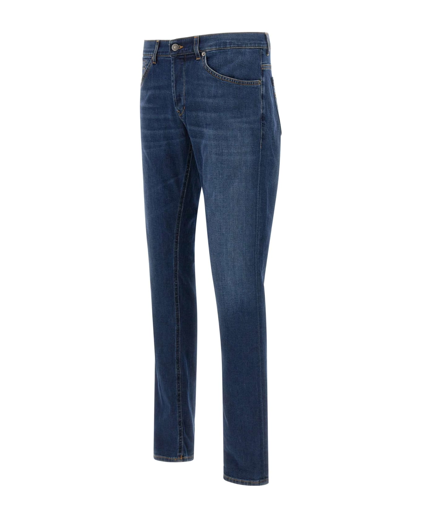 Dondup George Skinny Fit Jeans In Blue Stretch Denim - Blue