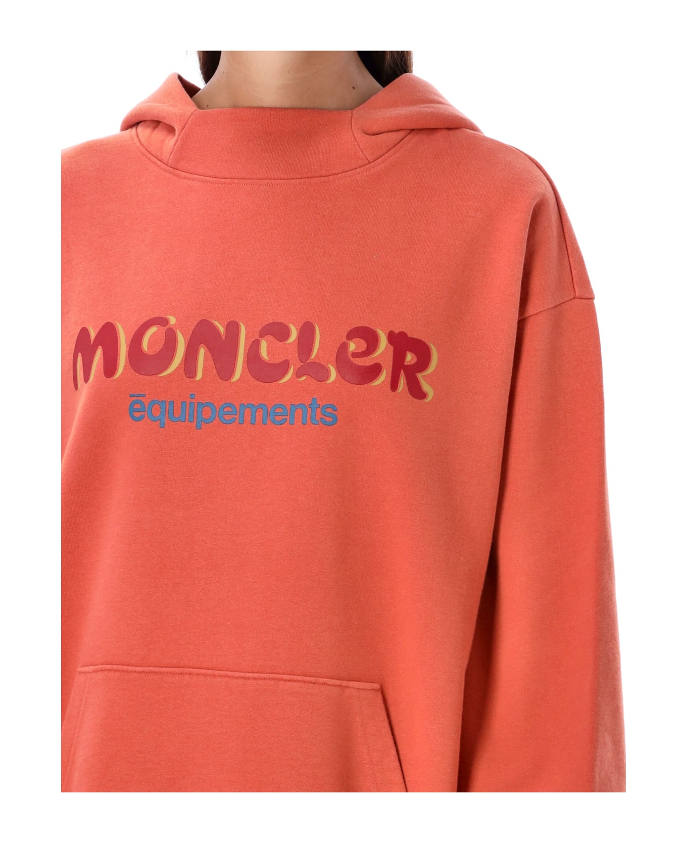 Moncler Genius Logo Hoodie - Orange フリース