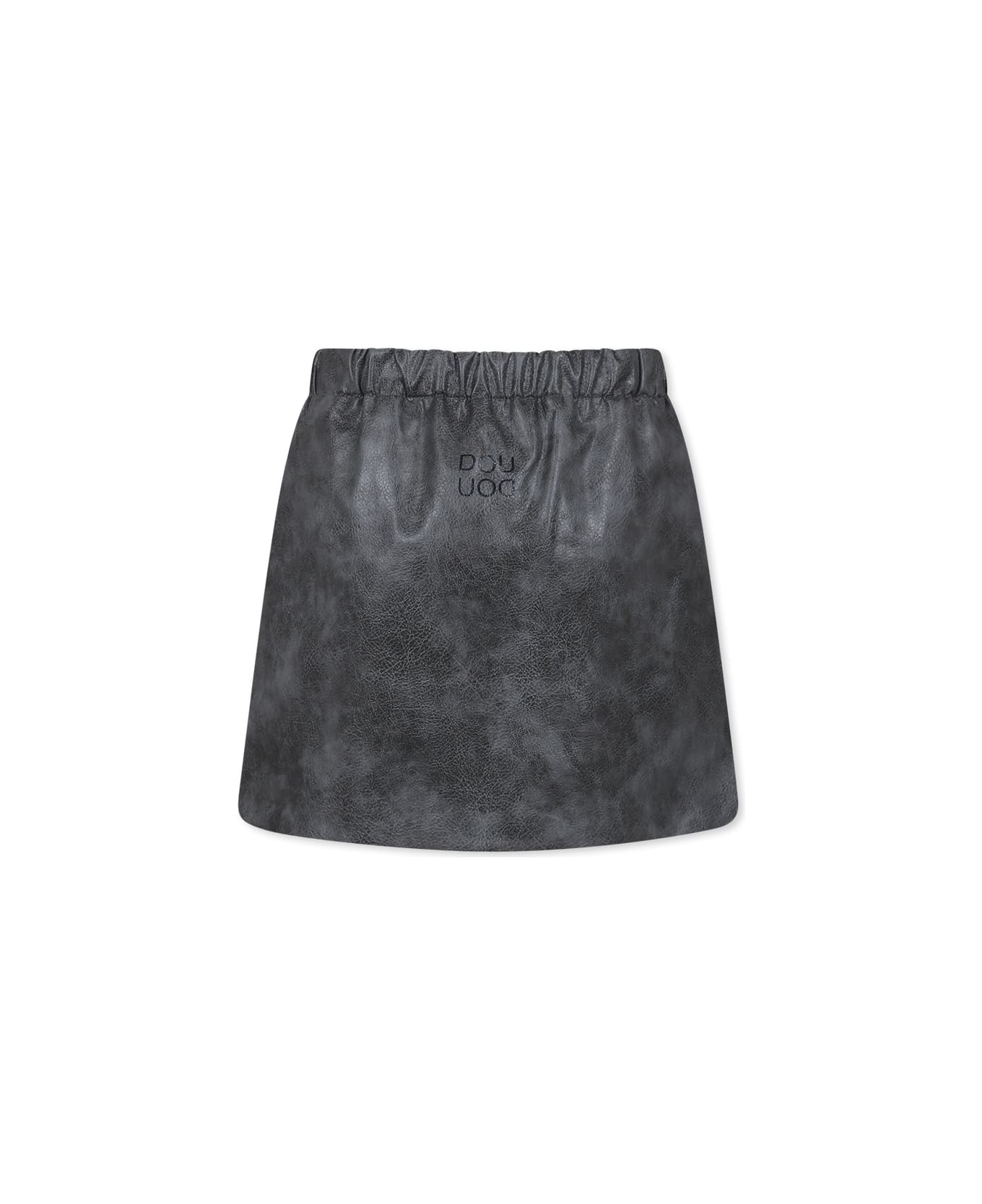 Douuod Grey Skirt For Girl With Logo - Grey