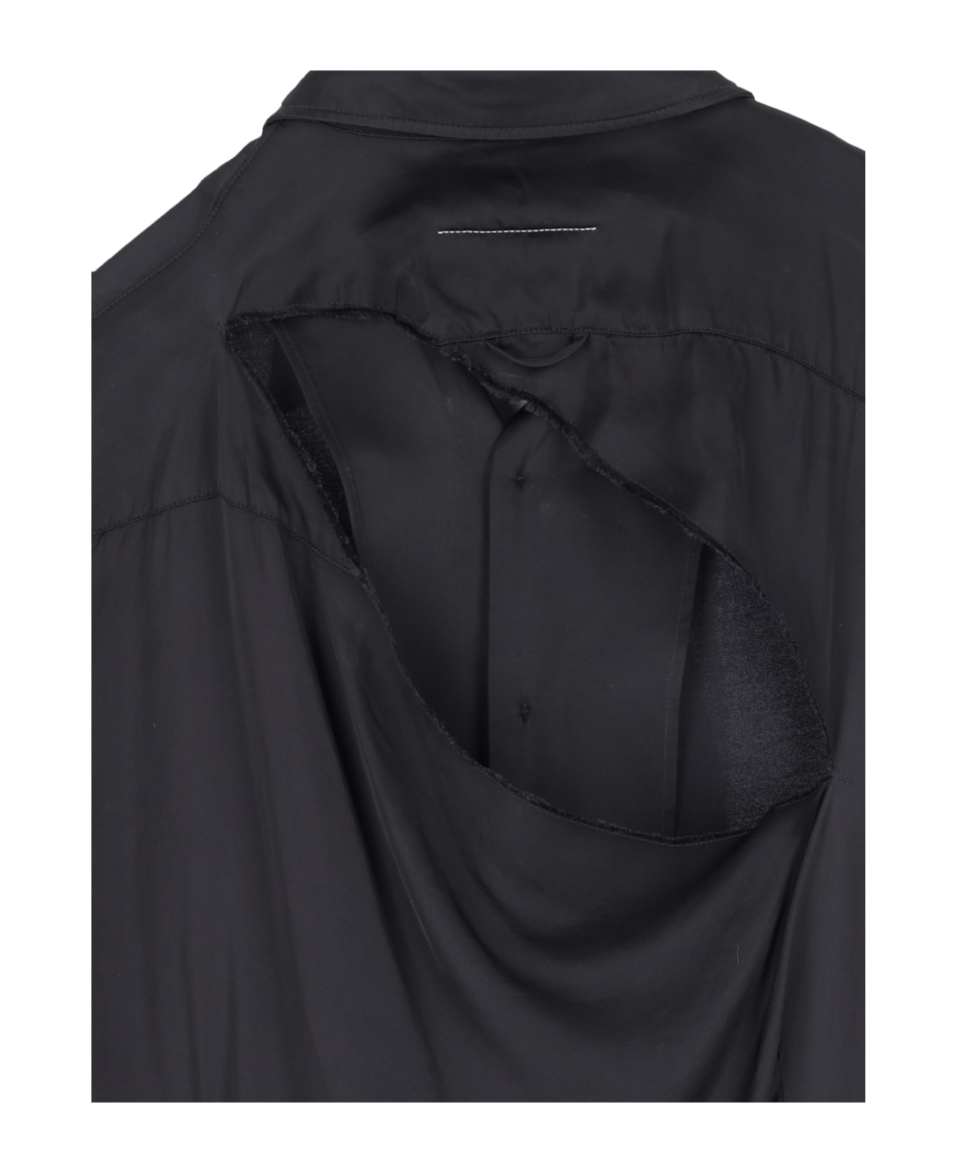 MM6 Maison Margiela Viscose Sleeveless Shirt - Black