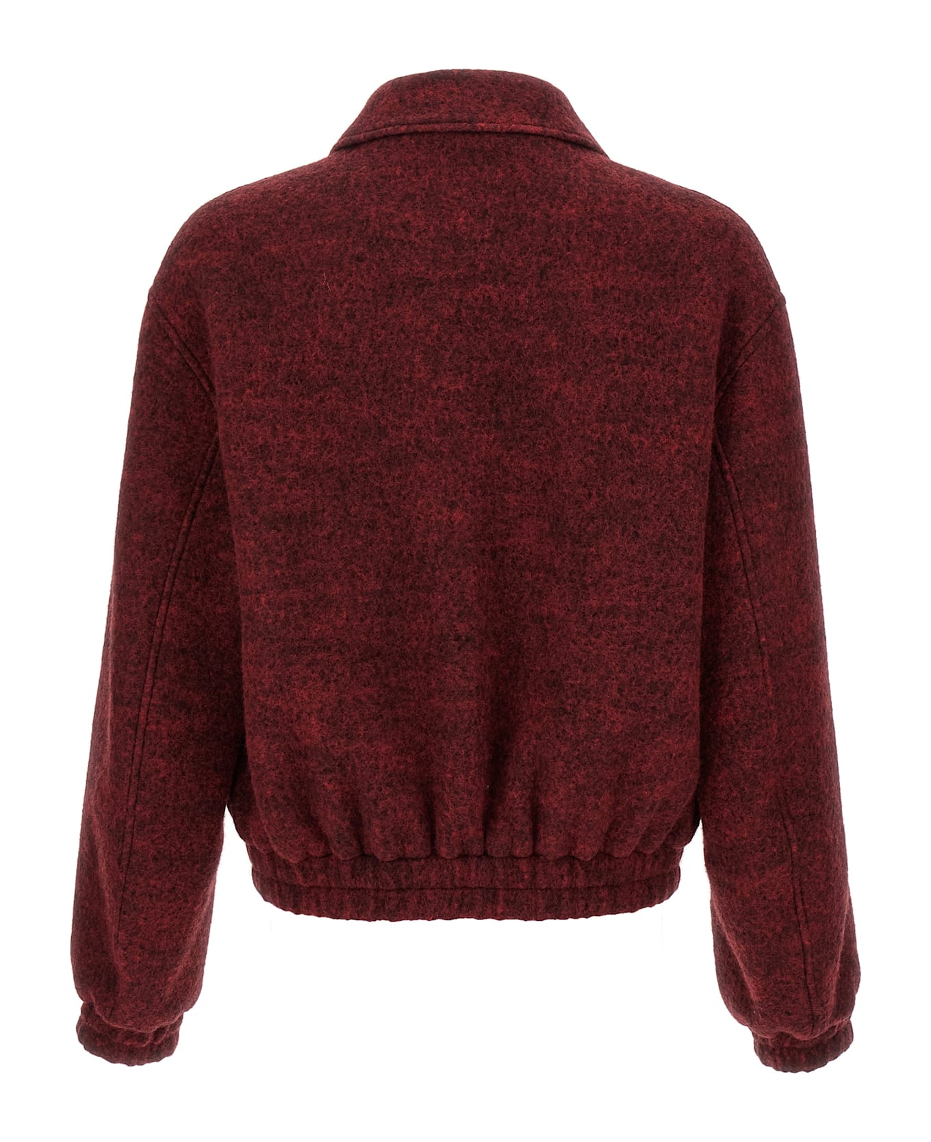 Jil Sander Mélange Wool Bomber Jacket - PEACH OPAL