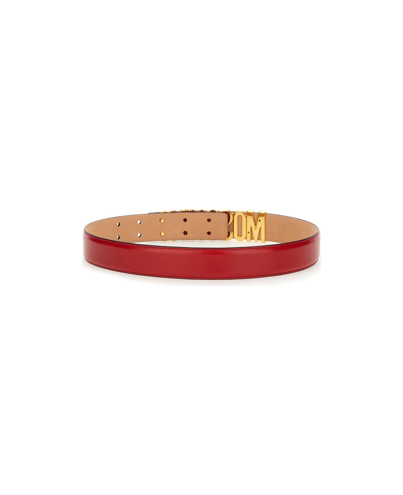 Moschino Belt With Logo - RED