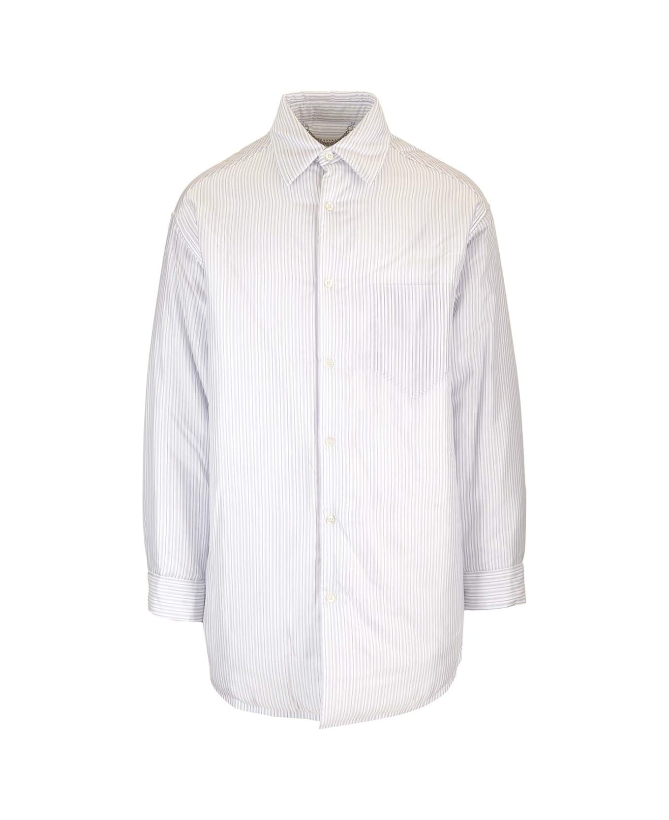 Maison Margiela Oversize Striped Shirt - White