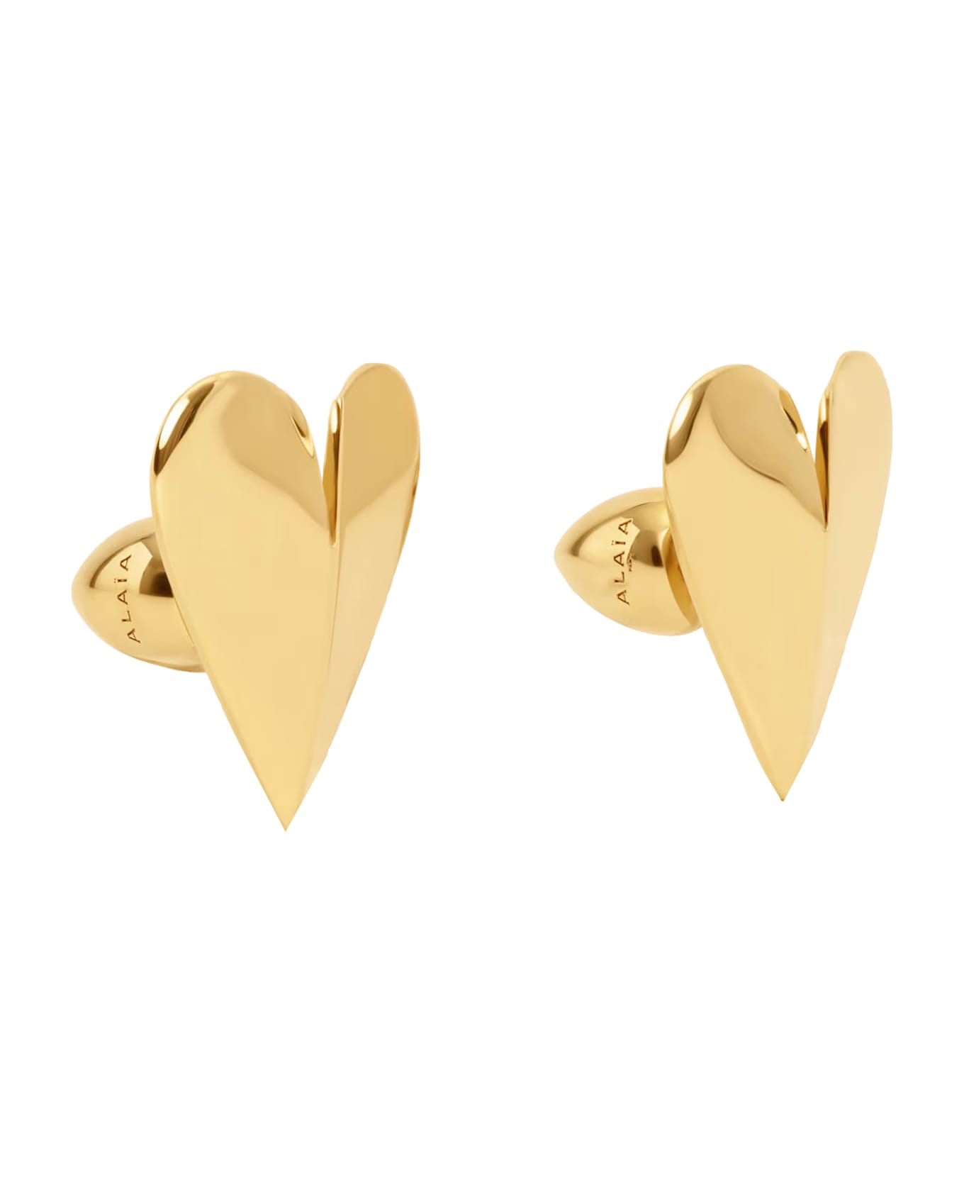 Alaia Le Coeur Torn Earrings - Golden