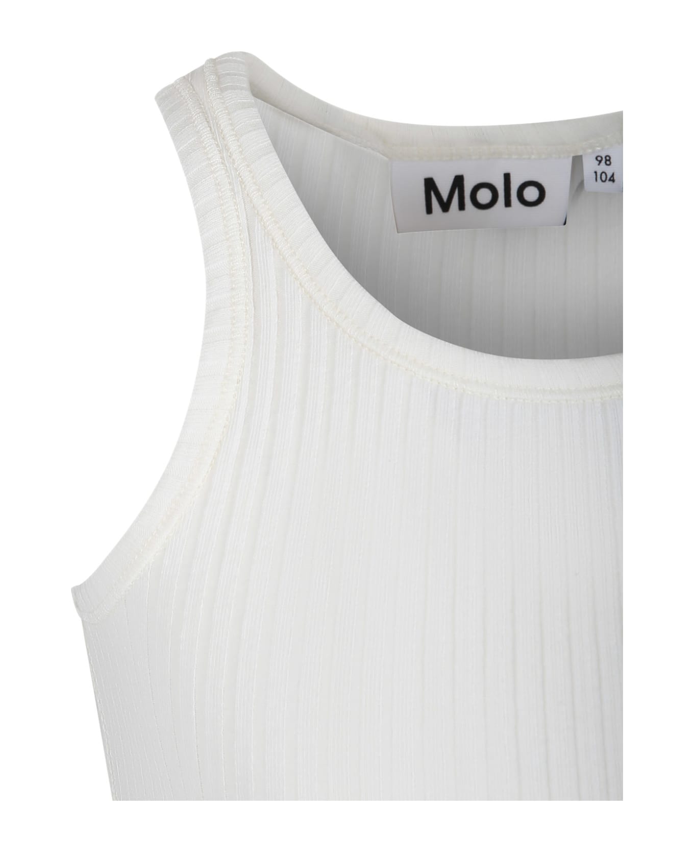 Molo White Tank For Girl - White Tシャツ＆ポロシャツ
