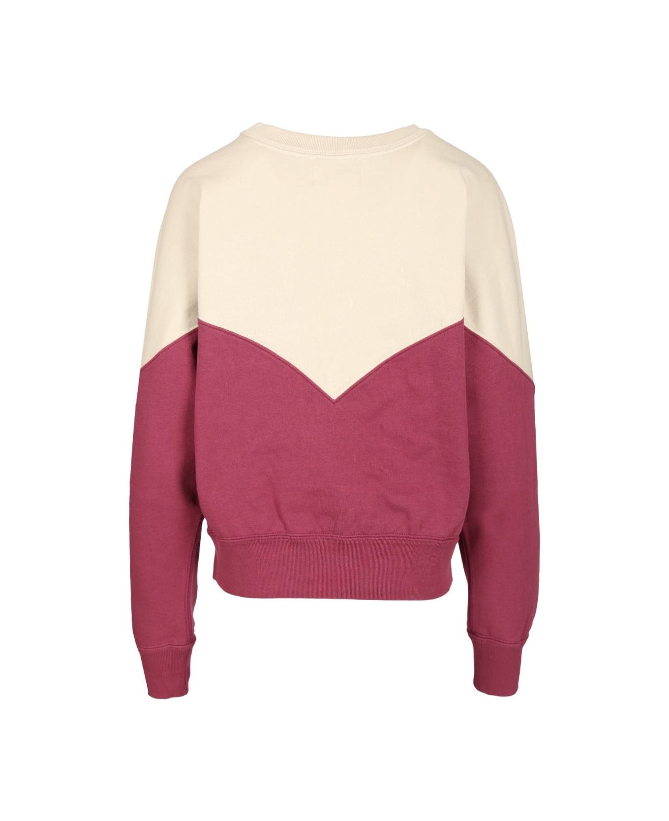 Marant Étoile Houston Sweatshirt - ECRU/RASPBERRY