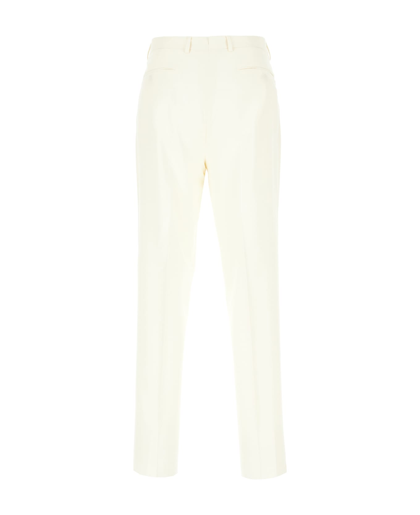 Zegna Cream Wool Pants - Bianco