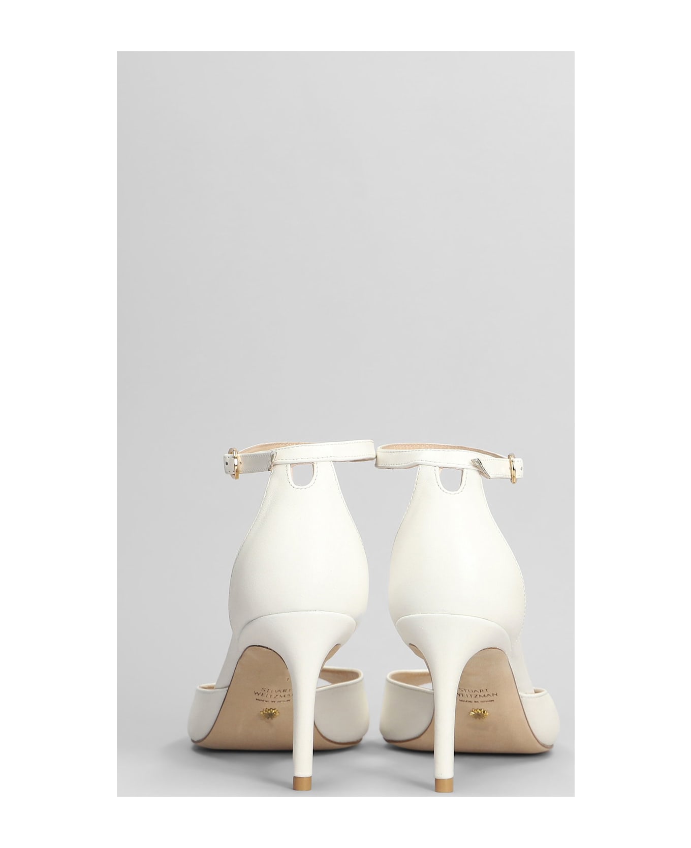 Stuart Weitzman Nudistia 75 Sandals In White Patent Leather - white