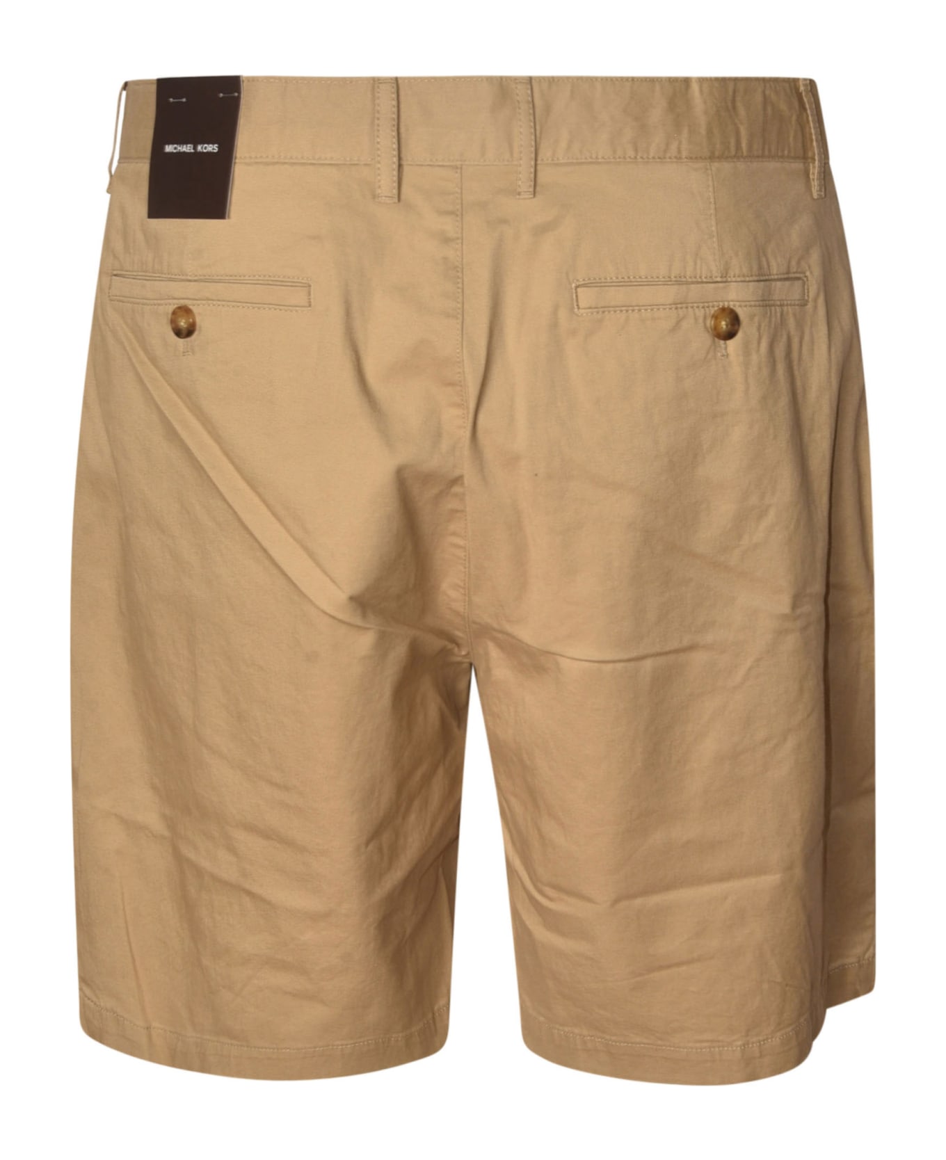 Michael Kors Regular Plain Trouser Shorts - Kaki