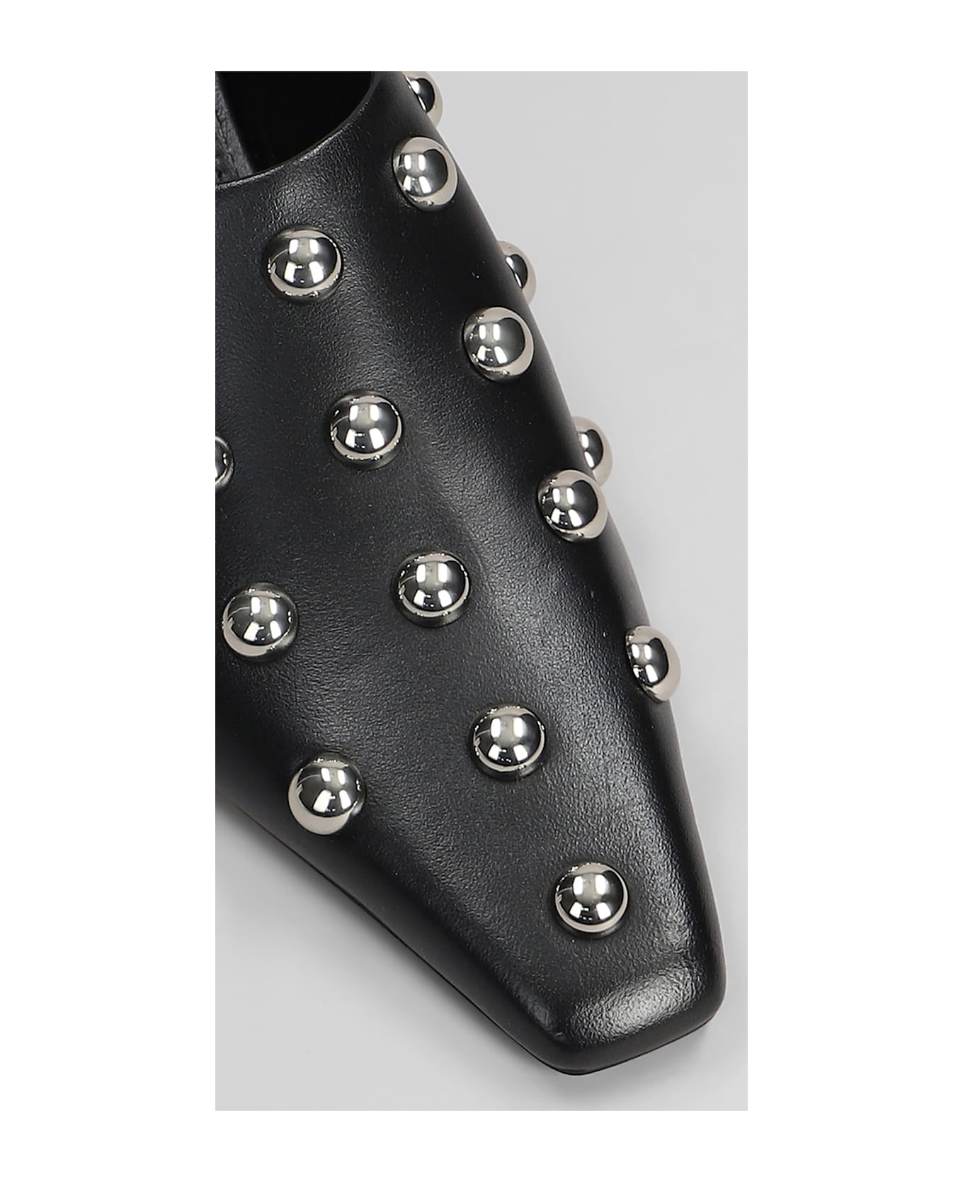 Paris Texas Belle Sabot 25 Slipper-mule In Black Leather - black