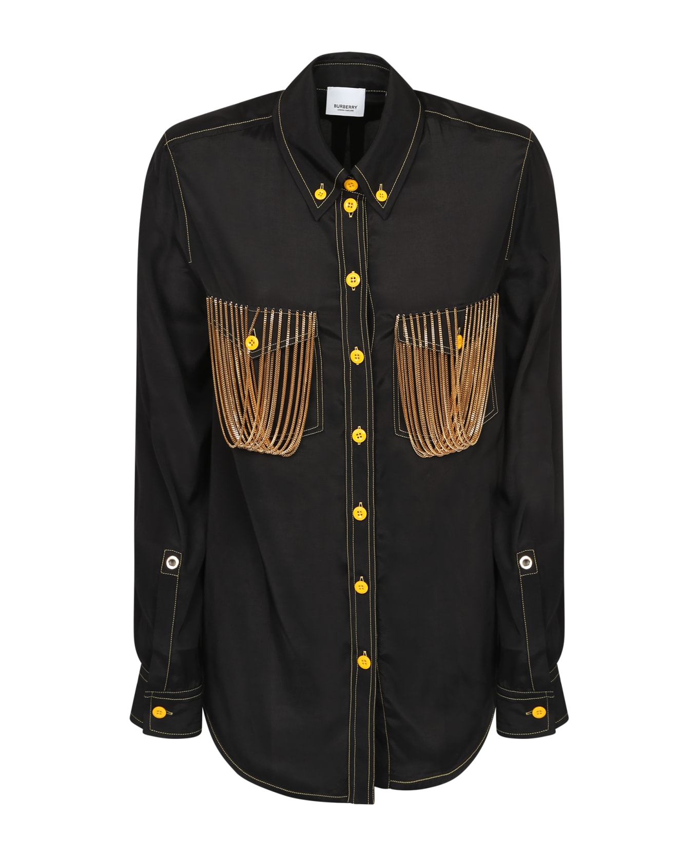 Burberry Chain-detail Shirt - Black