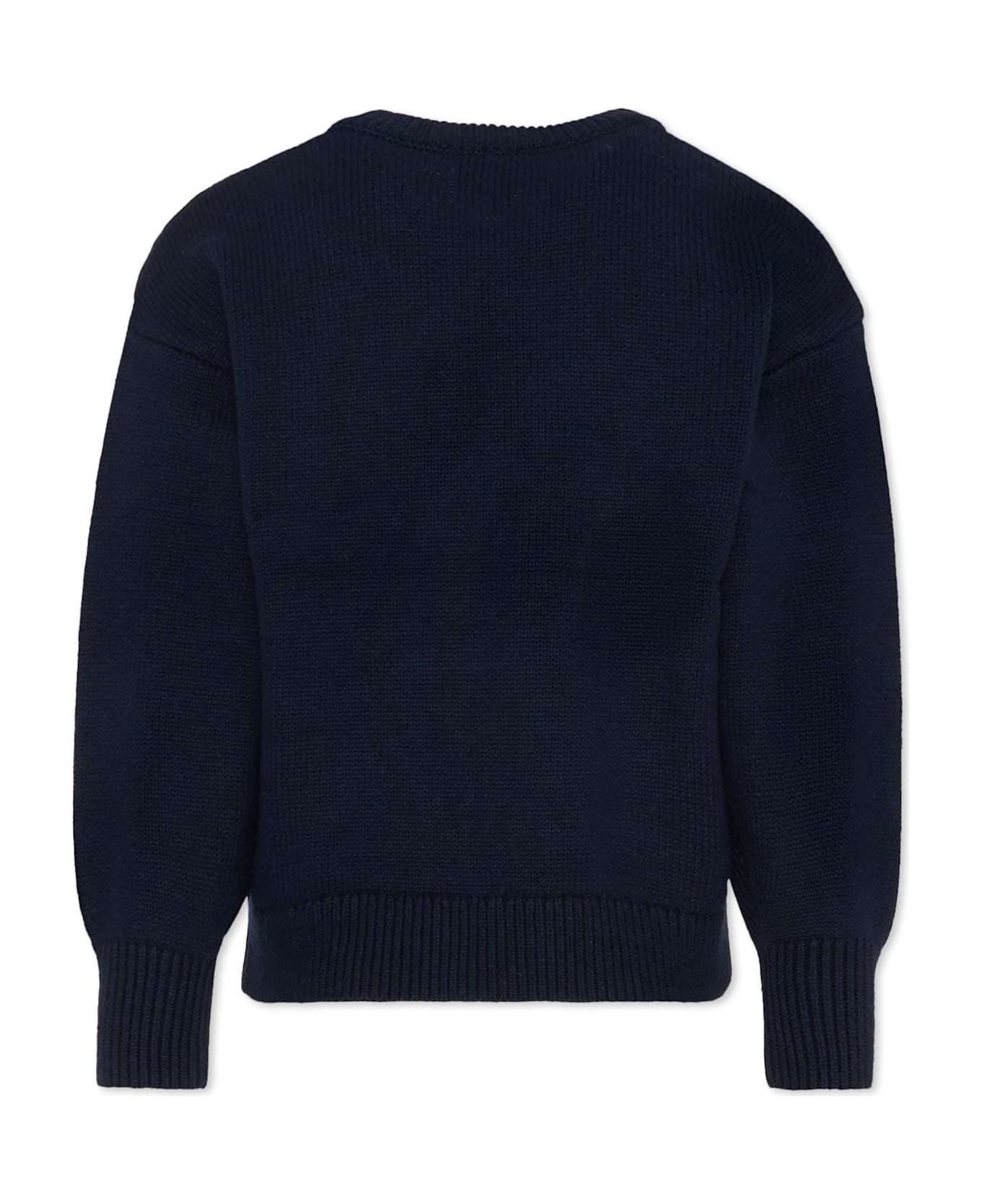 Kenzo Kids Blue Sweater For Girl With Poppy - Blue