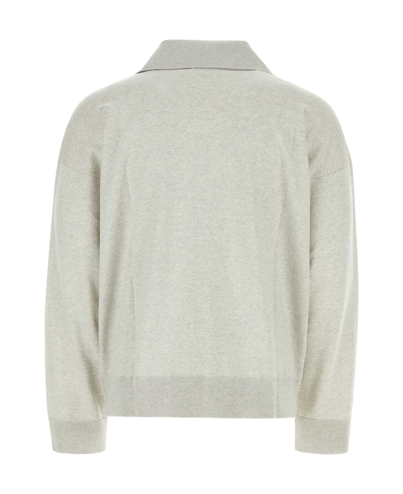 Bottega Veneta Melange Light Grey Wool Sweater - GREY