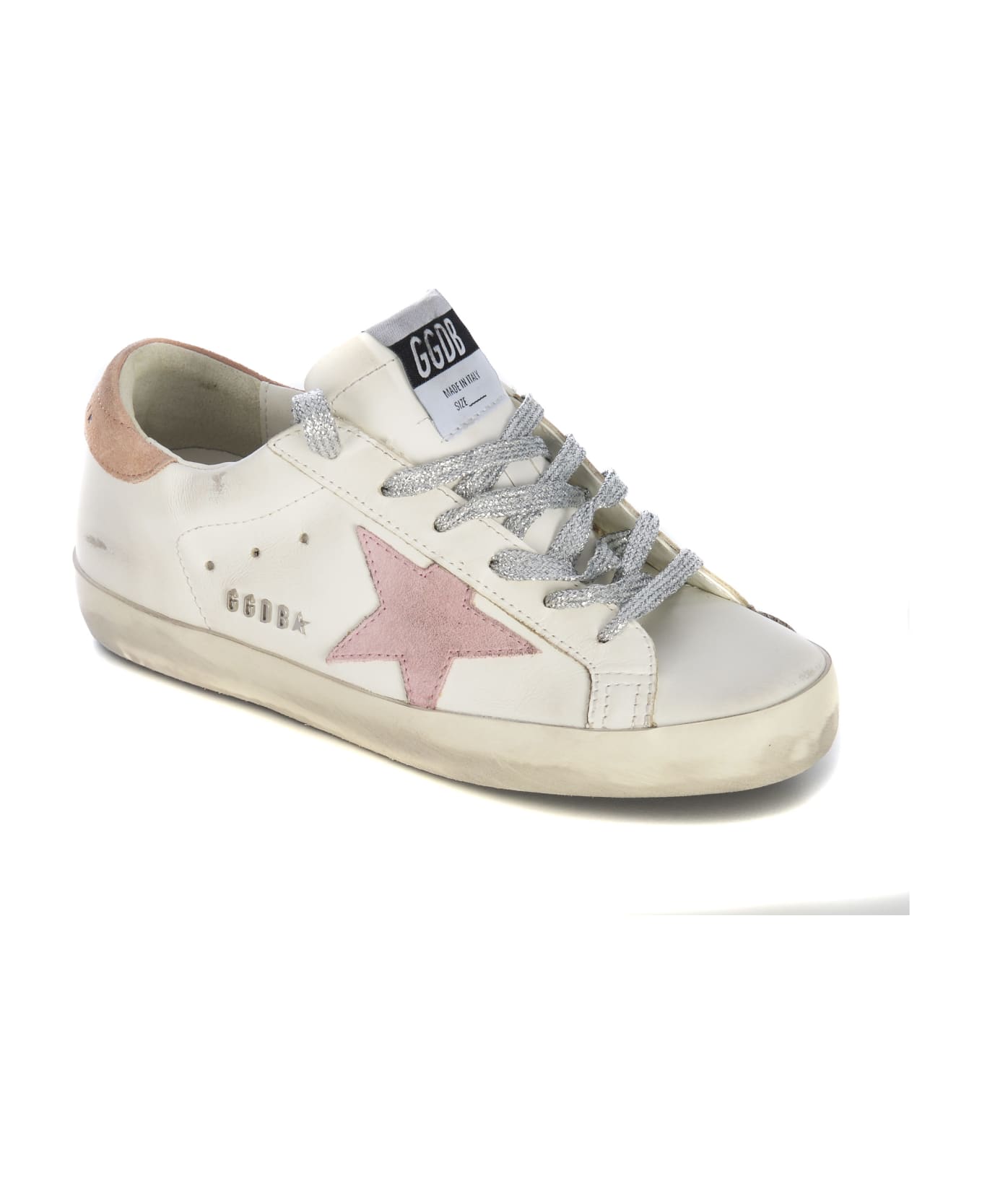 Golden Goose Sneakers Golden Goose "super Star" Made Of Leather - Bianco/rosa