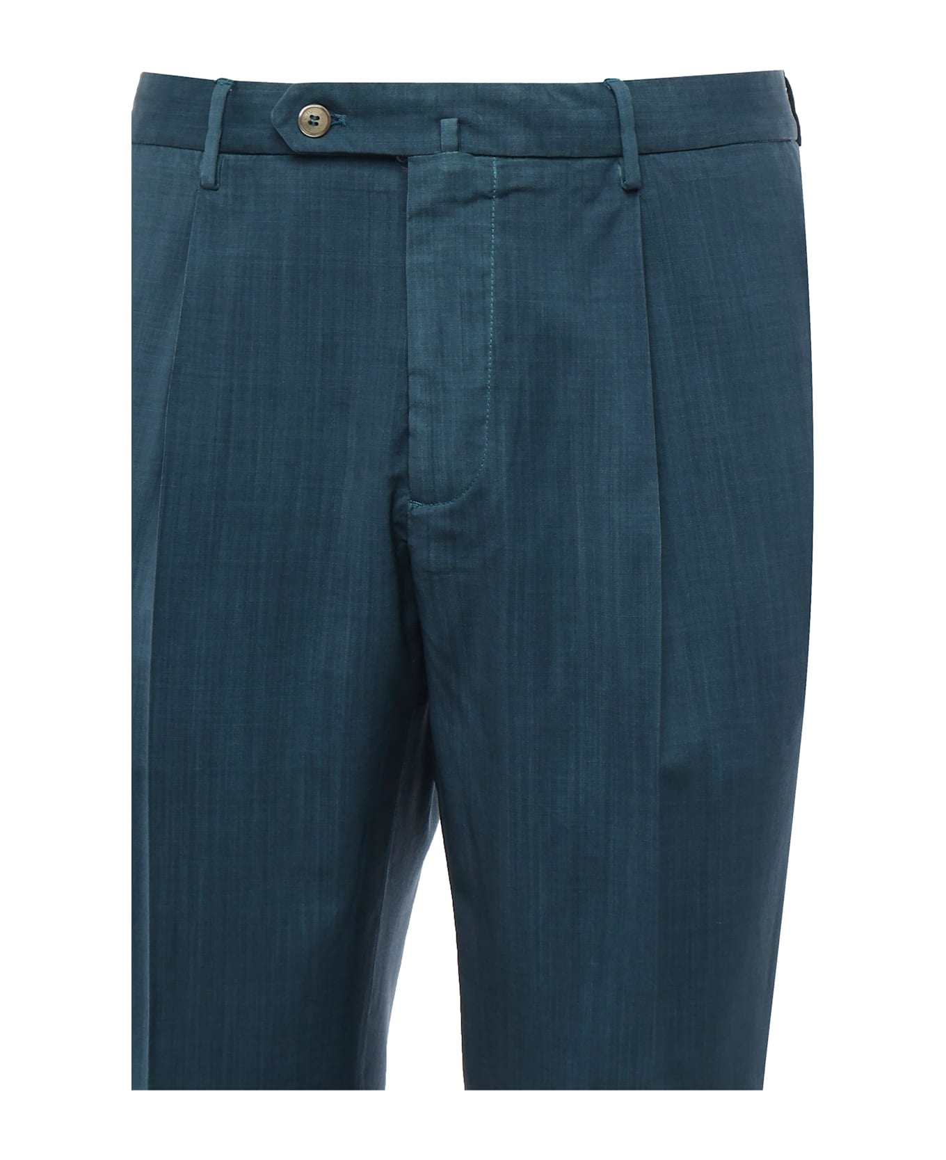 Santaniello Double-breasted Pure Linen Suit - Avion Blue