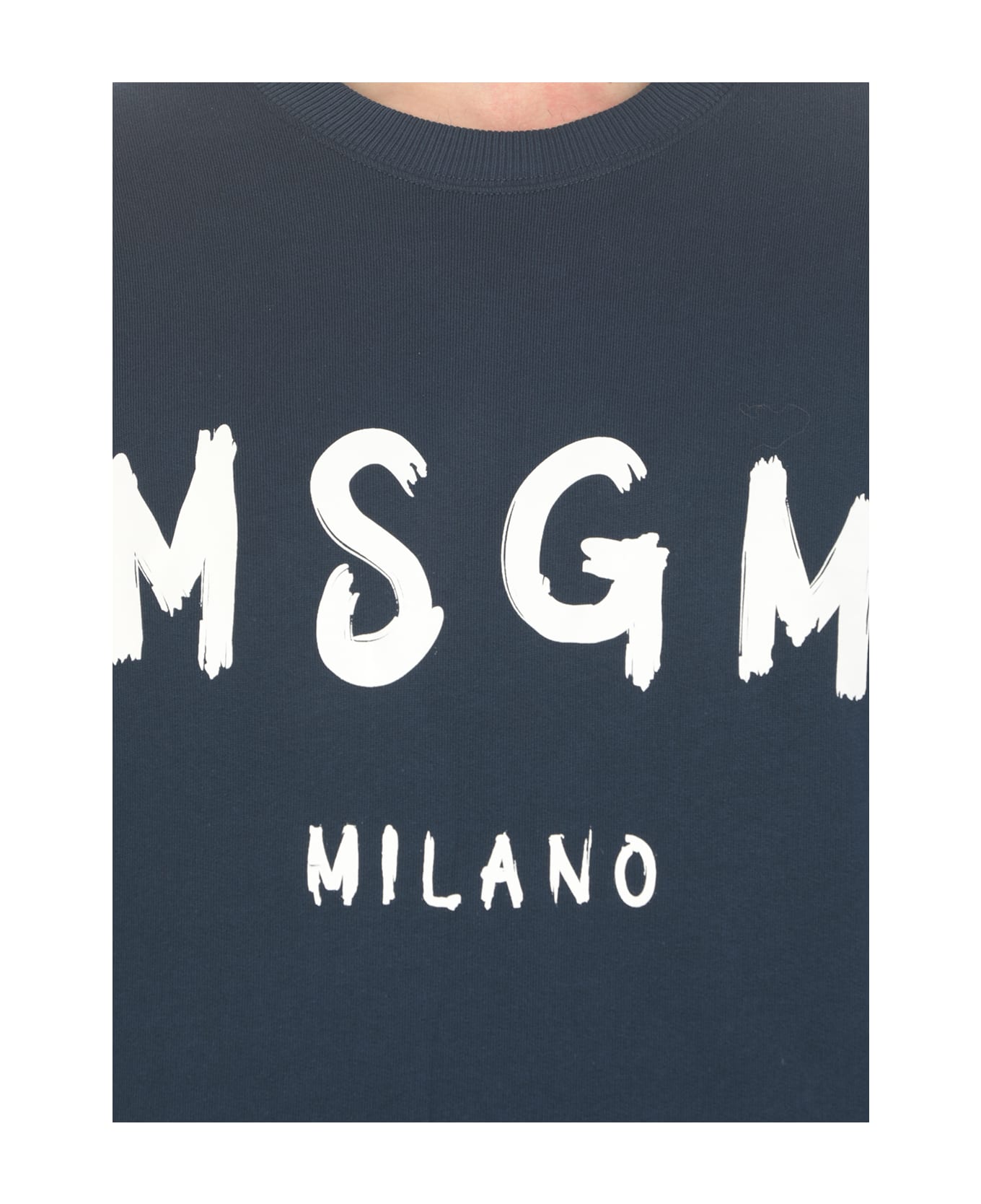 MSGM Sweatshirt With Logo - Blue