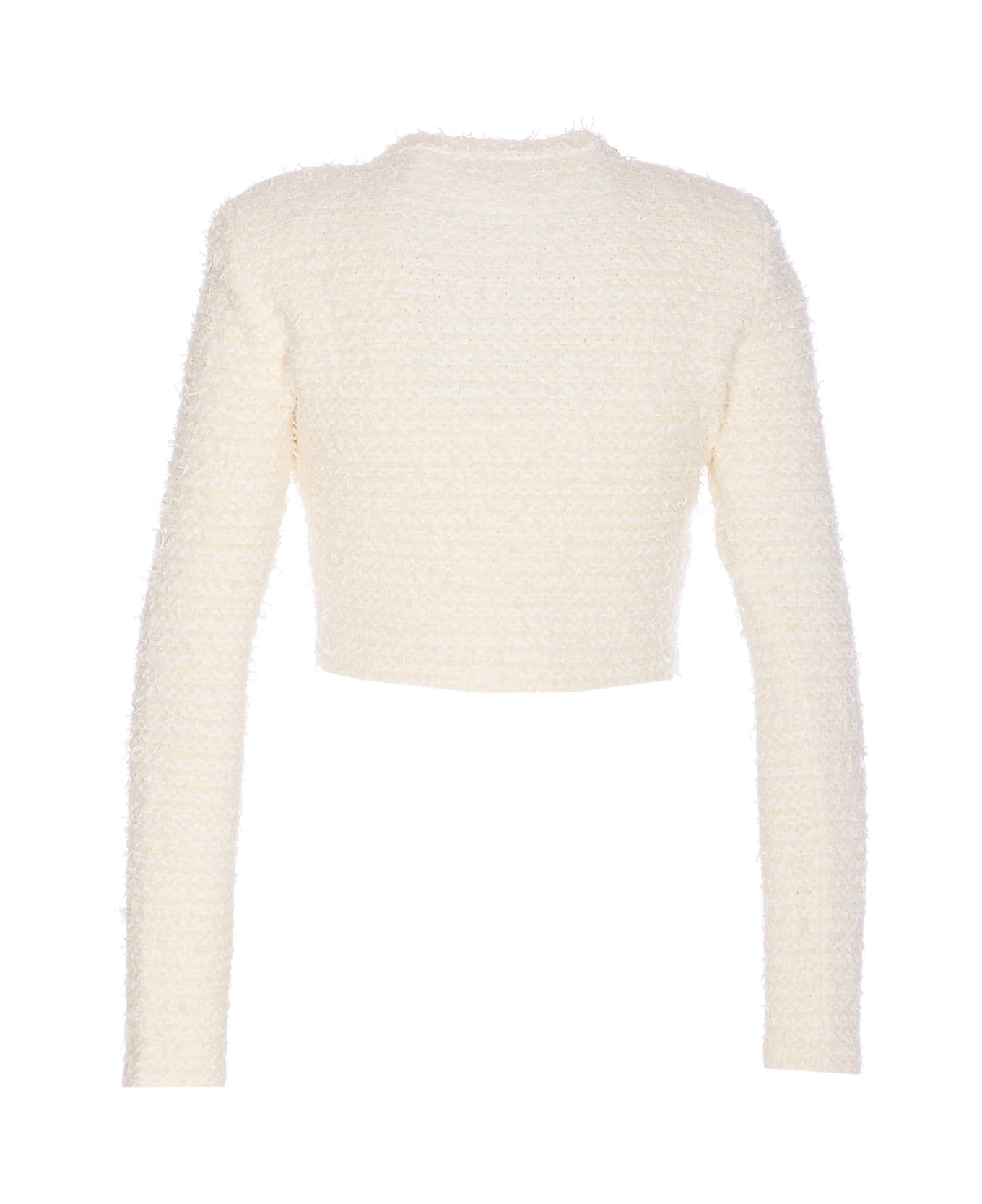 self-portrait Texutured Knit Cardigan - White