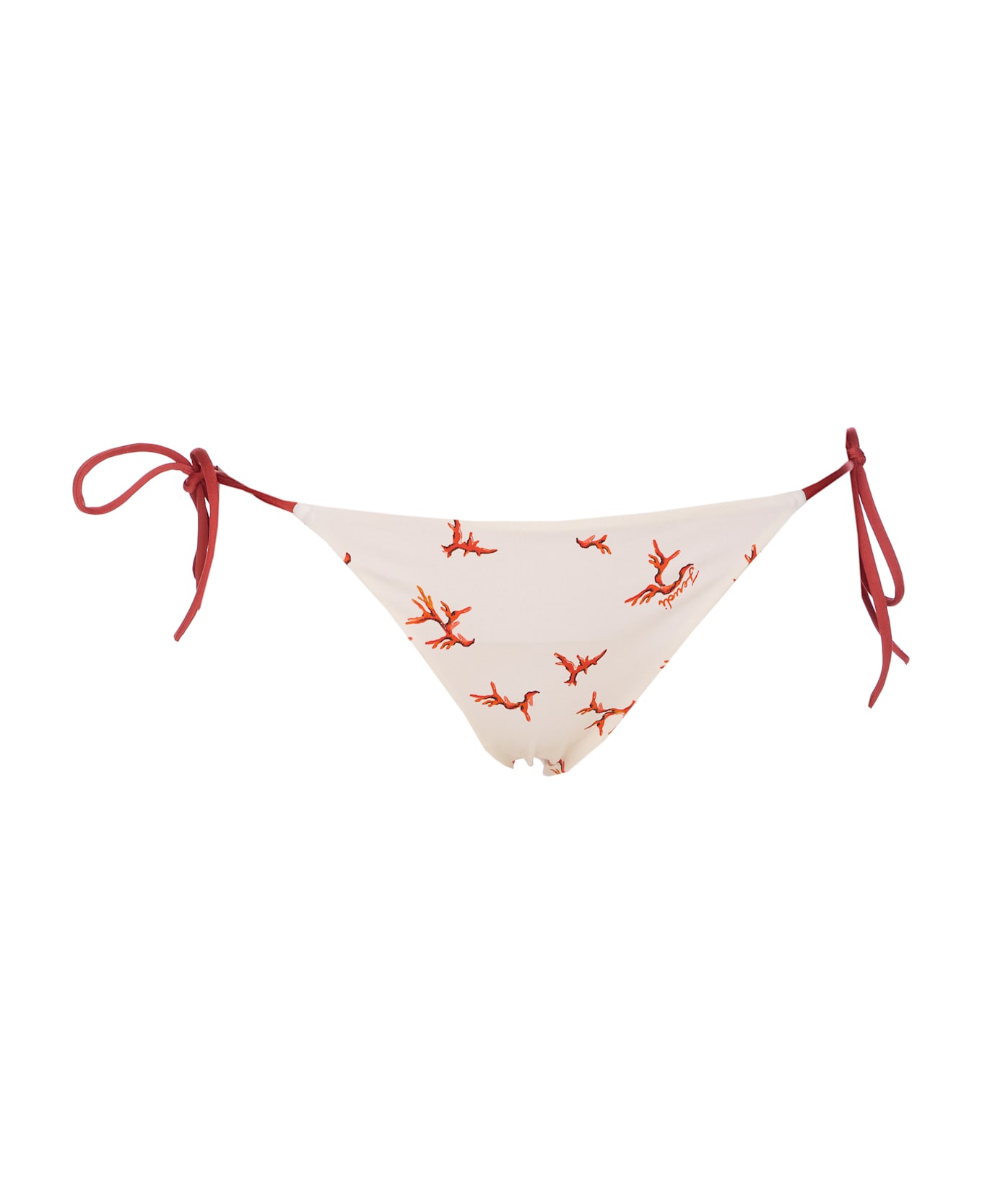 Fendi Coral Print Bikini Bottom - White