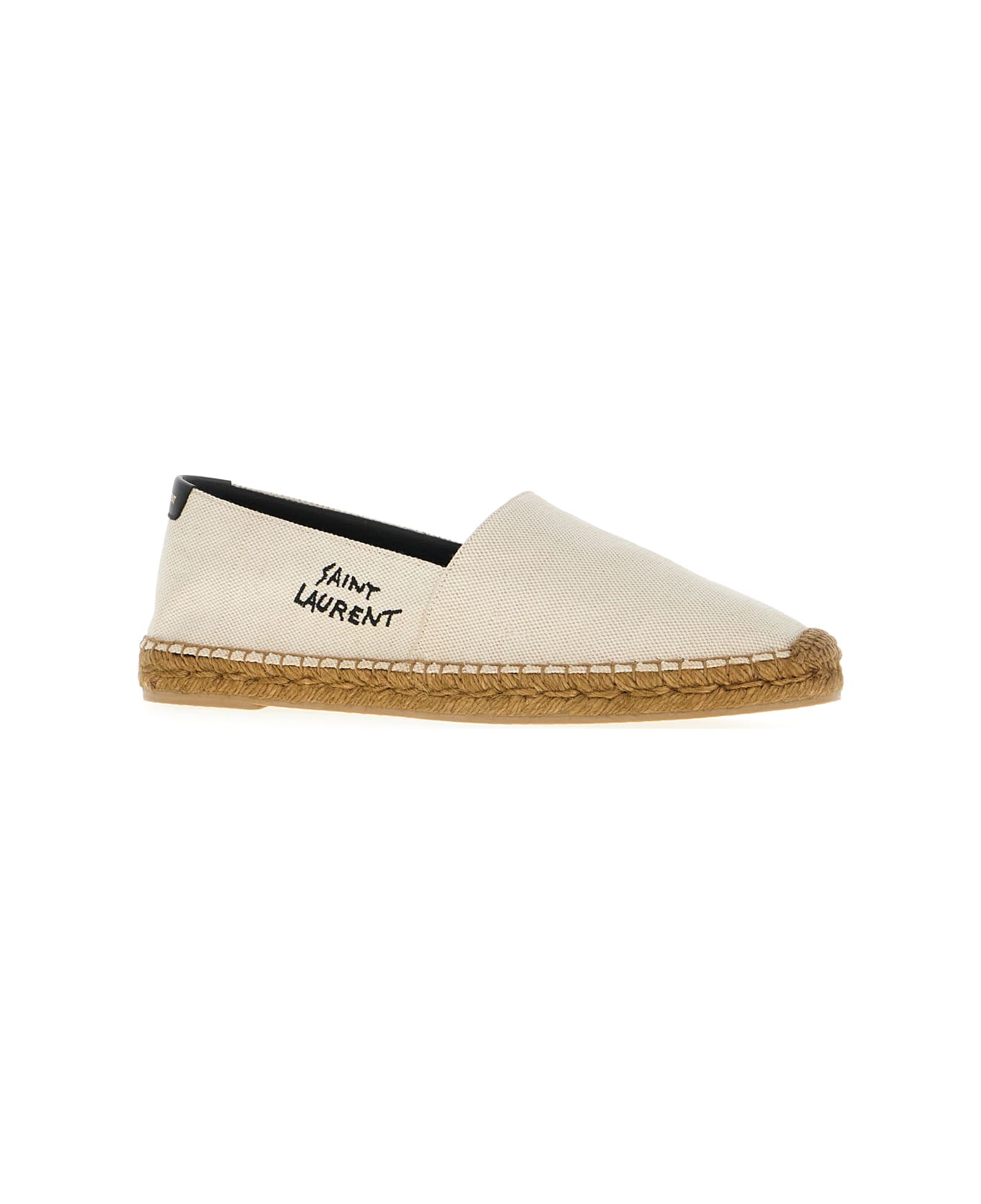 Saint Laurent Sand Canvas Espadrilles - ECRU NERO