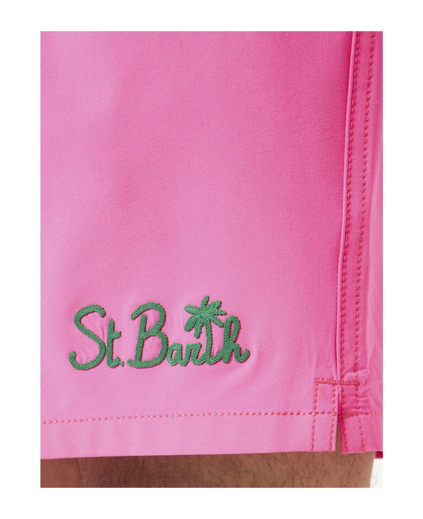 MC2 Saint Barth Man Fluo Pink Comfort Swim Shorts - FLUO