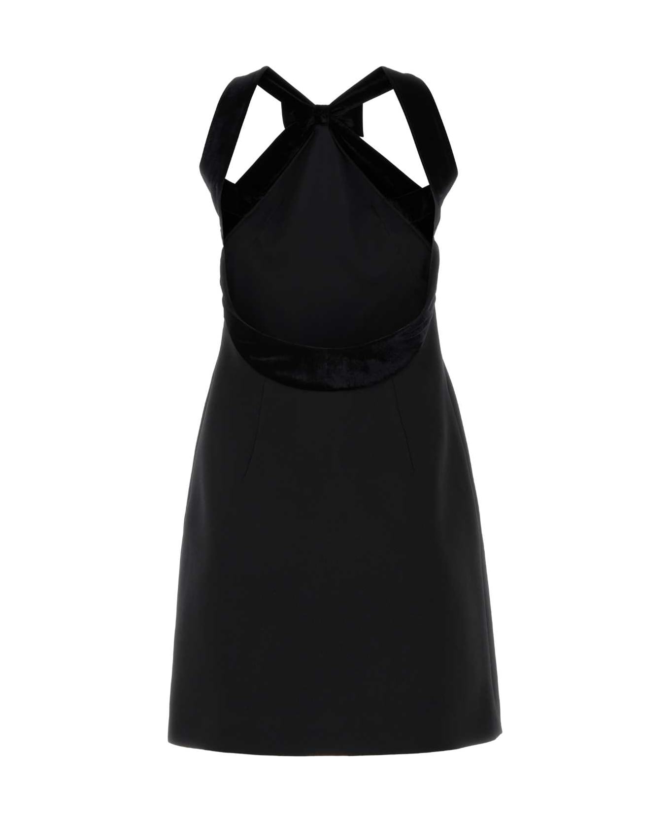 Miu Miu Black Grain De Poudre Mini Dress - NERO ワンピース＆ドレス