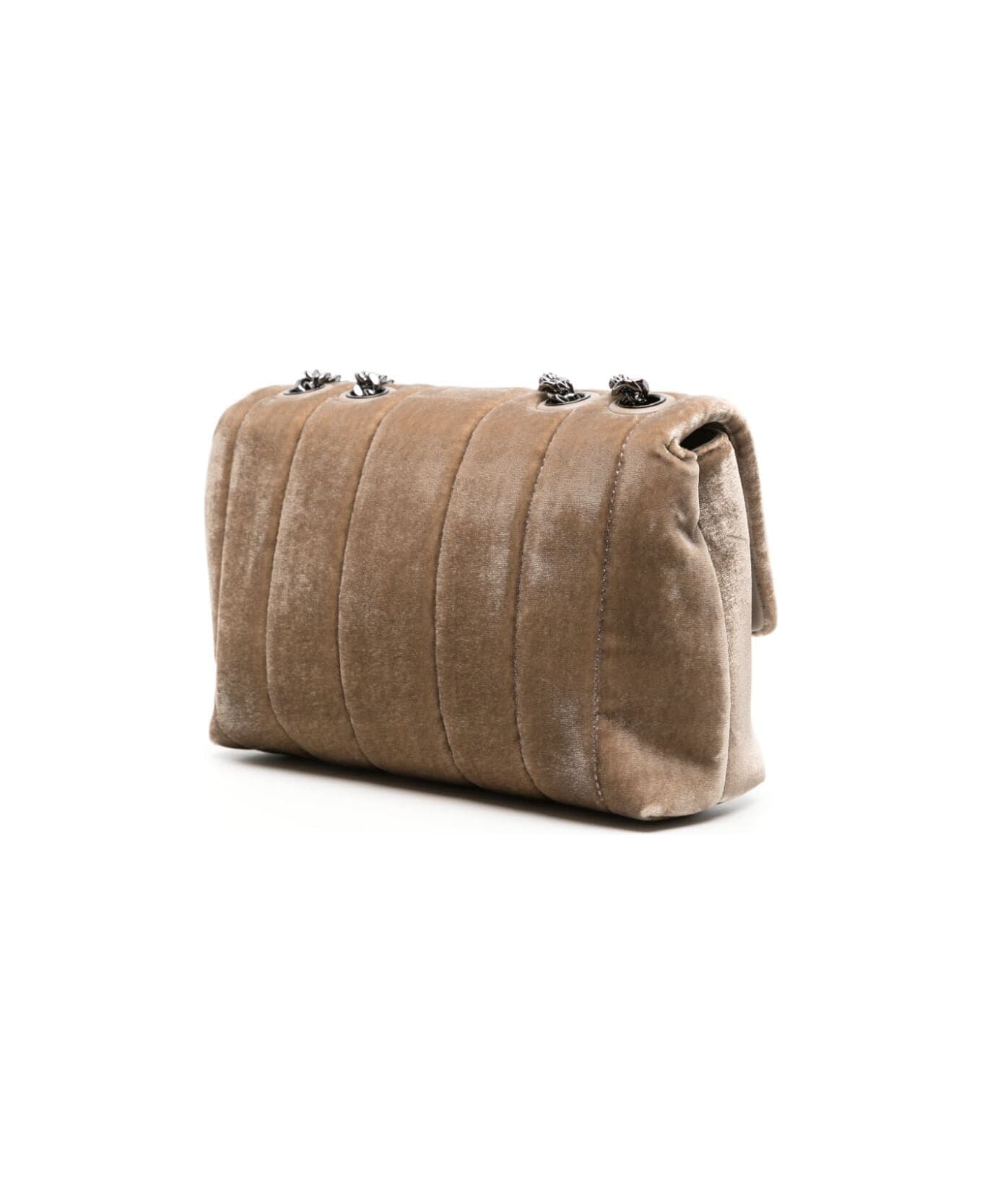 Tory Burch Kira Velvet Small Convertible Shoulder Bag - Classic Taupe ショルダーバッグ