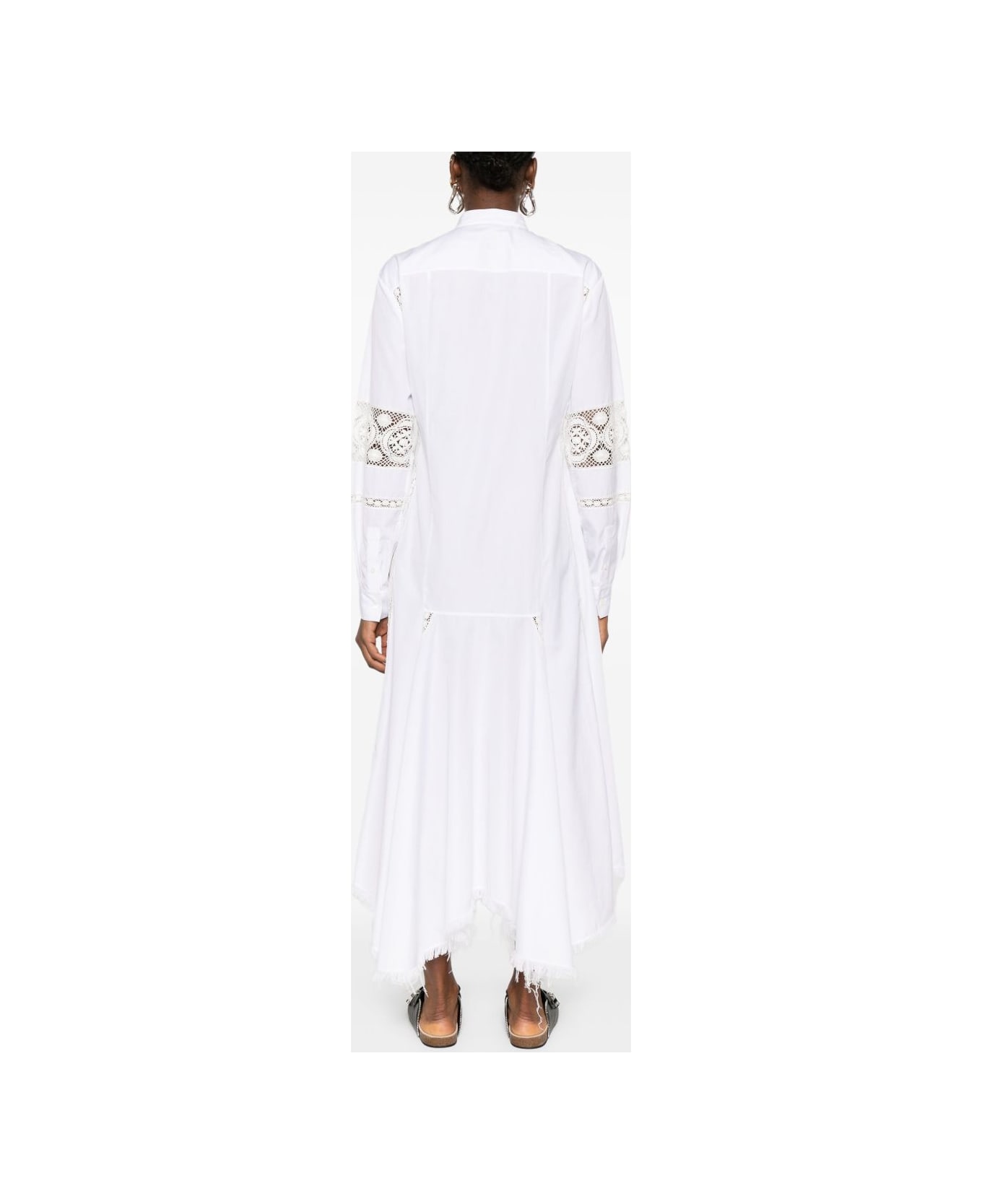 Loewe Cotton Chemisier Dress - White