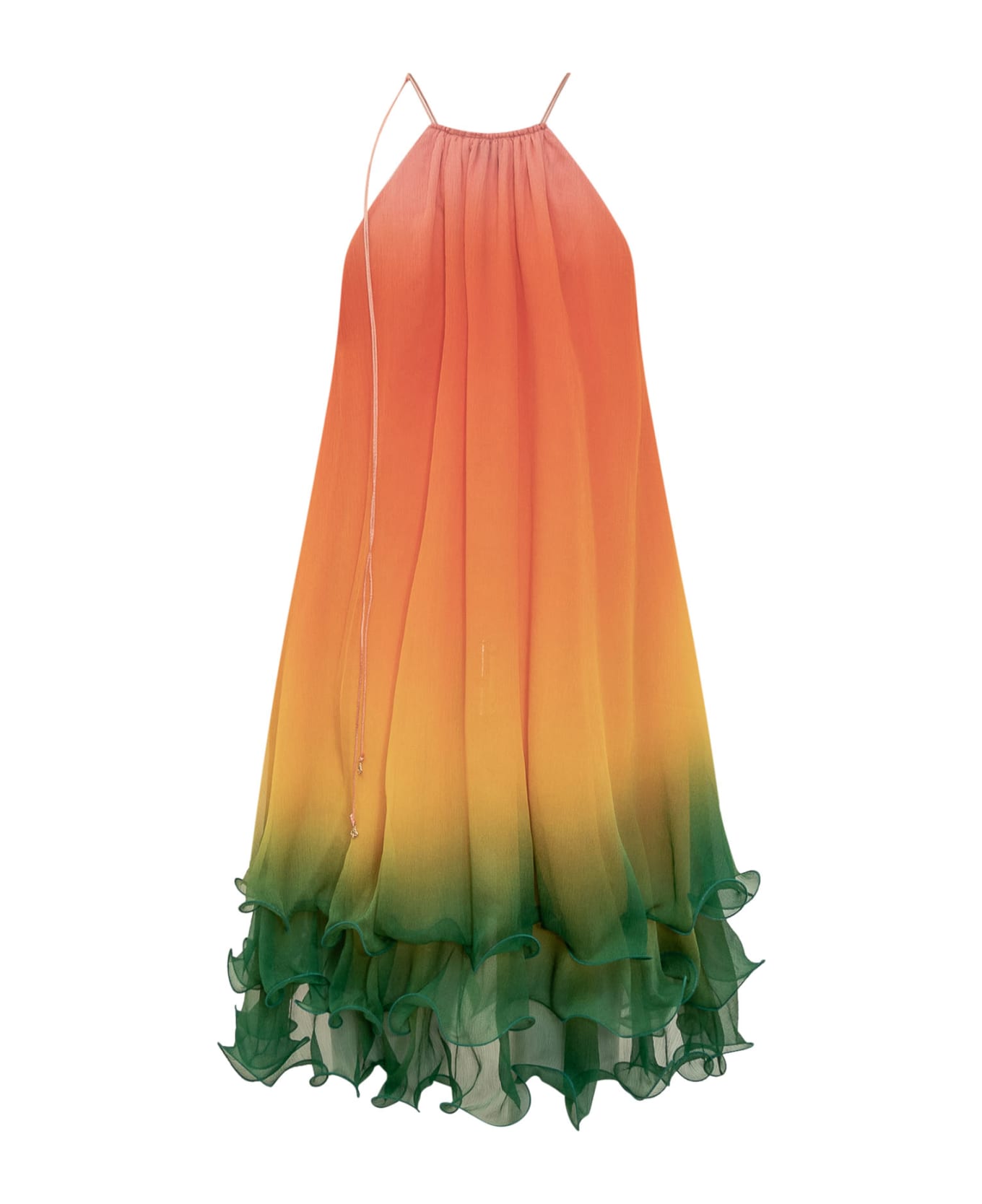 Casablanca Silk Cocktail Dress - RAINBOW GRADIENT ワンピース＆ドレス