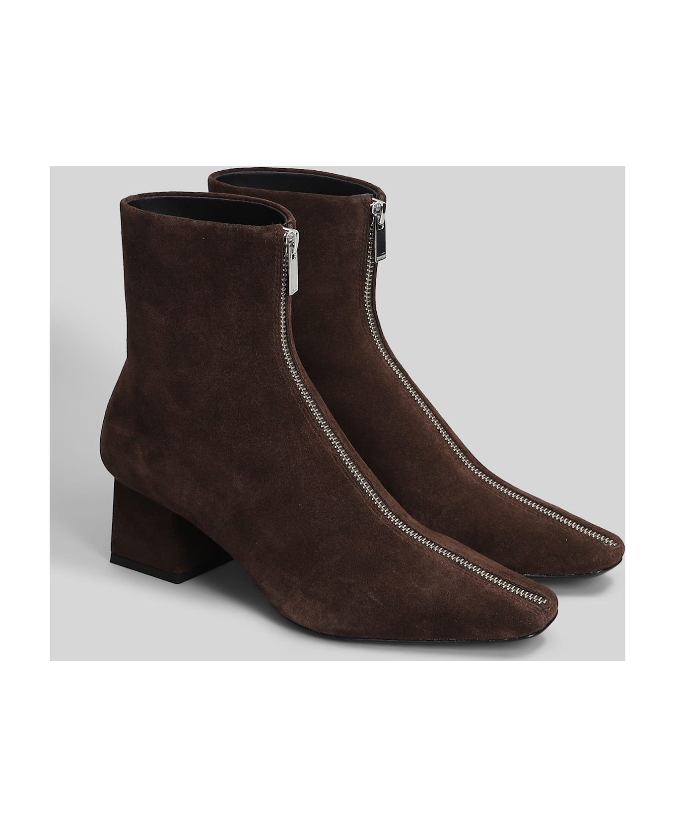 Simkhai Ryder High Heels Ankle Boots In Brown Suede - brown ブーツ