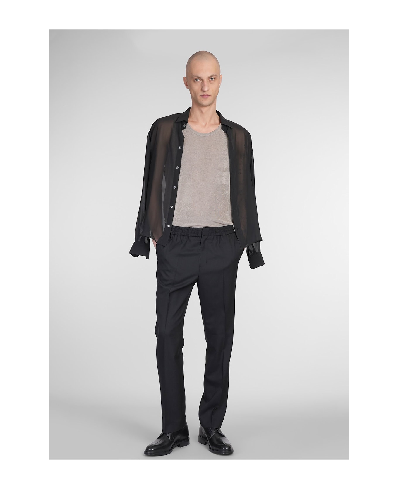 Ami Alexandre Mattiussi Pants In Black Wool - black