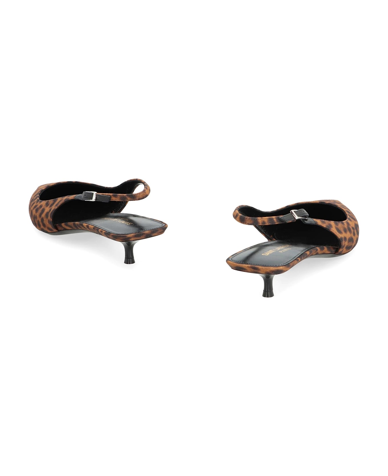 Saint Laurent Cherish Slingback Pumps - Brown