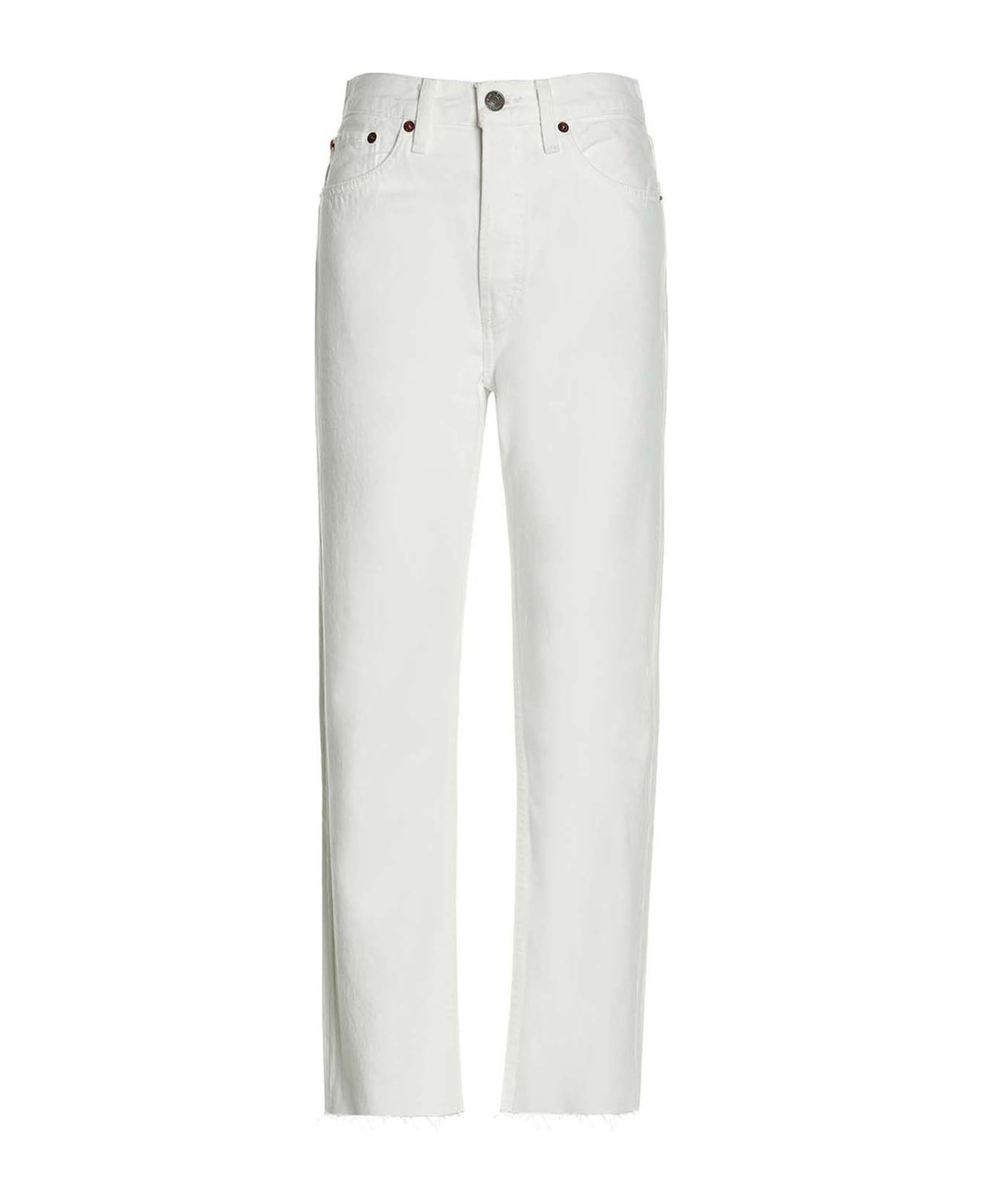 RE/DONE 'stove Pipe' Jeans - White
