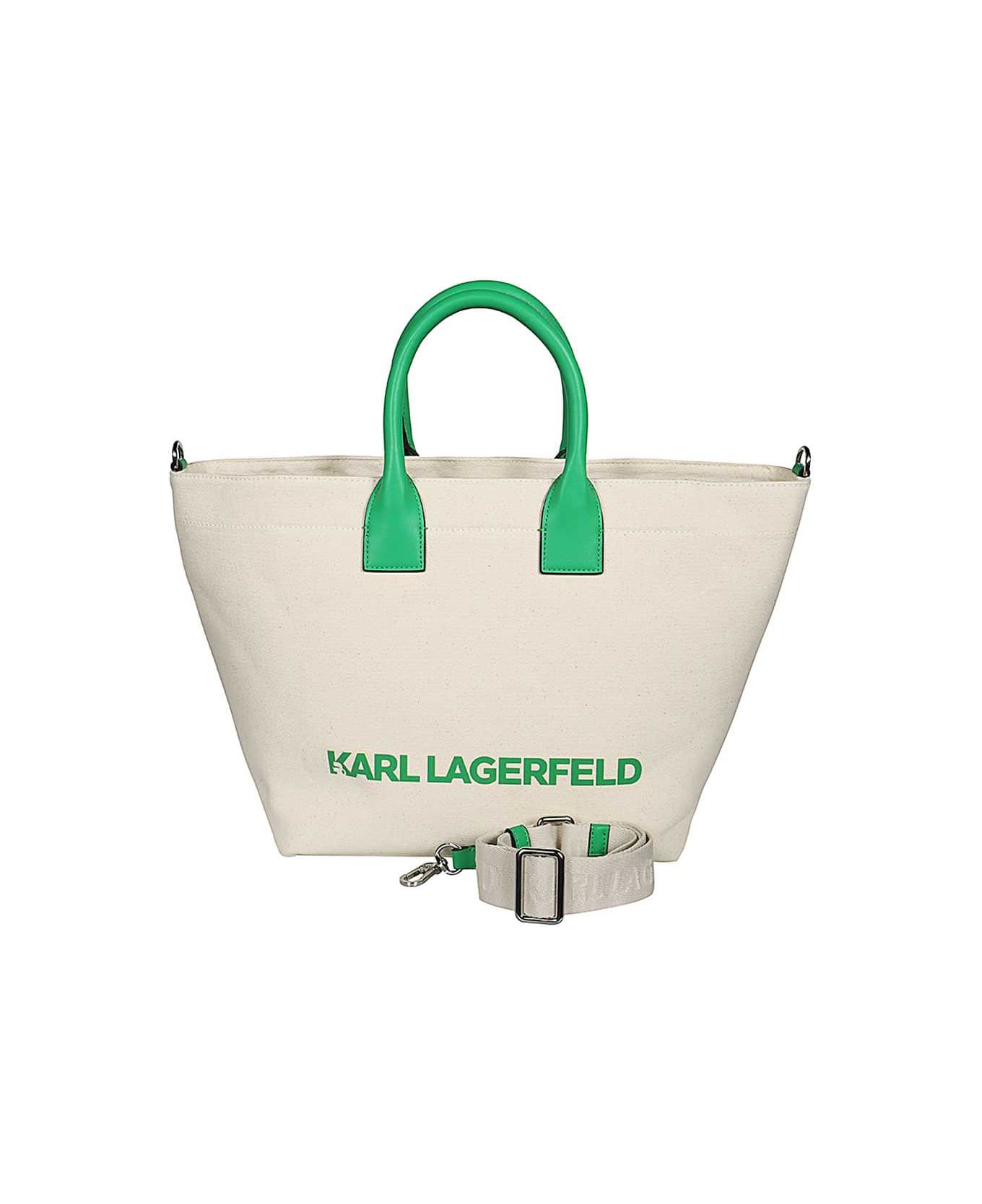 Karl Lagerfeld Canvas Tote Bag - Beige