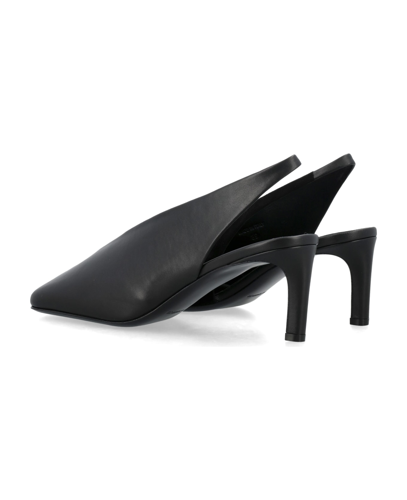 Jil Sander High-heeled Slingback Pumps - BLACK