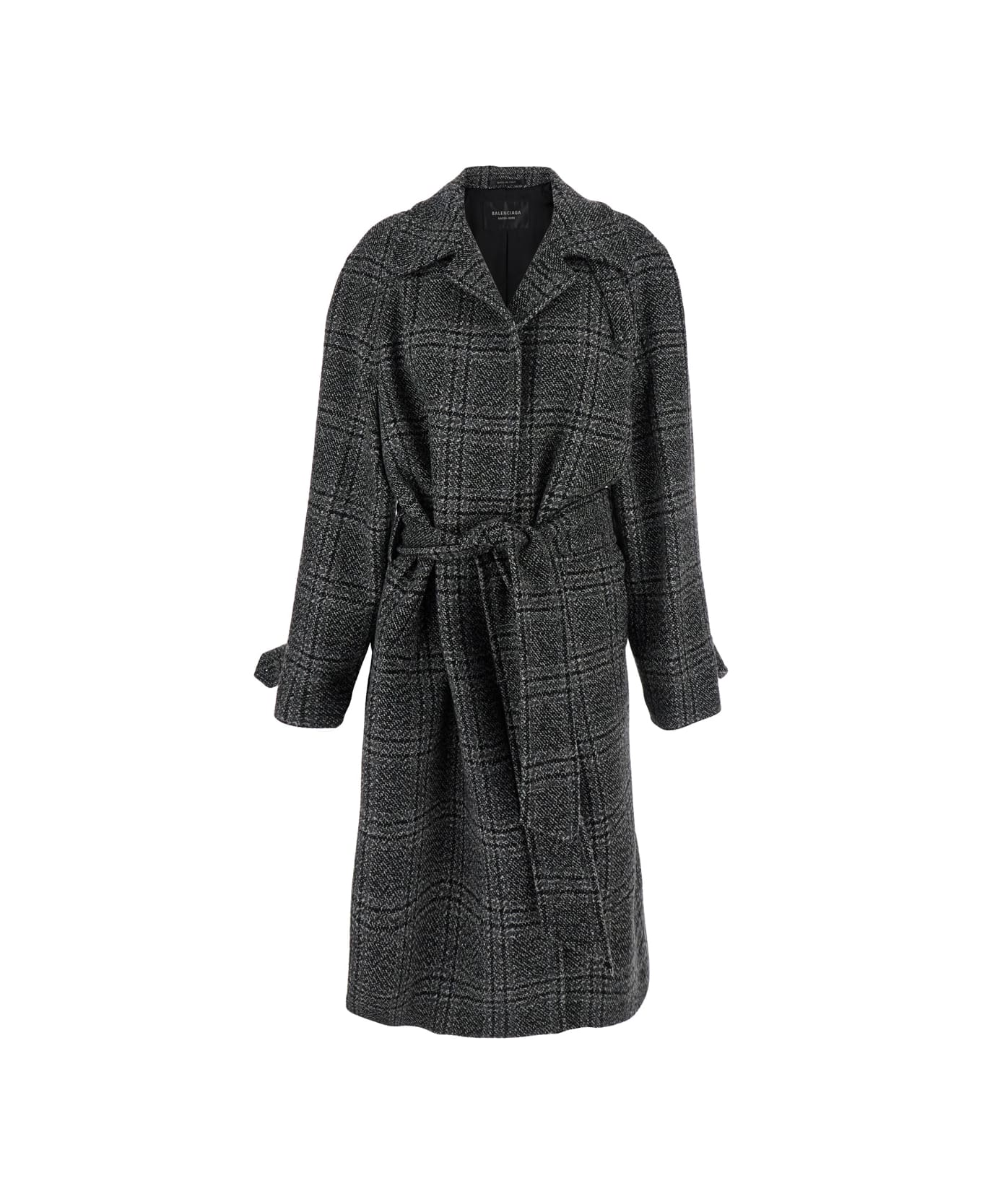 Balenciaga Check Long Coat