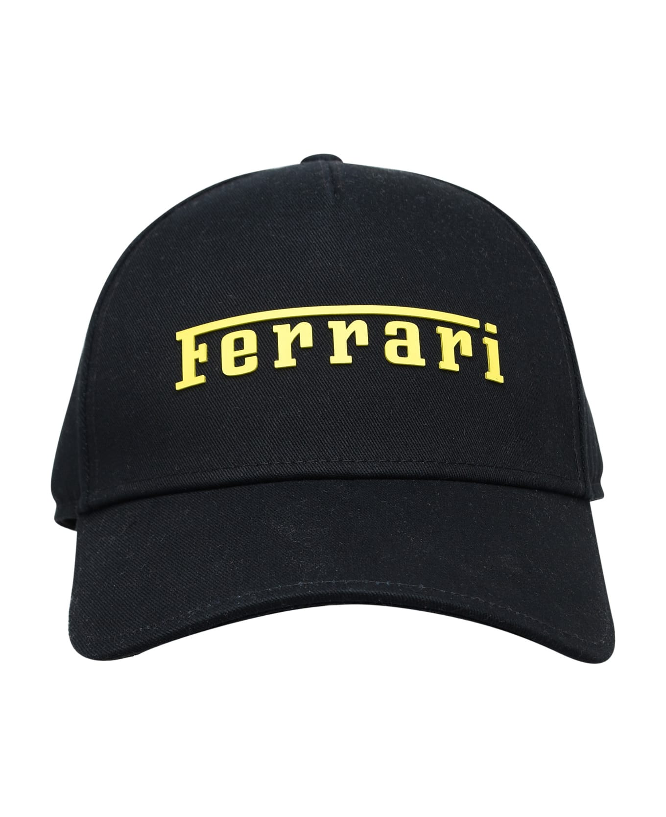 Ferrari Black Cotton Cap - Black