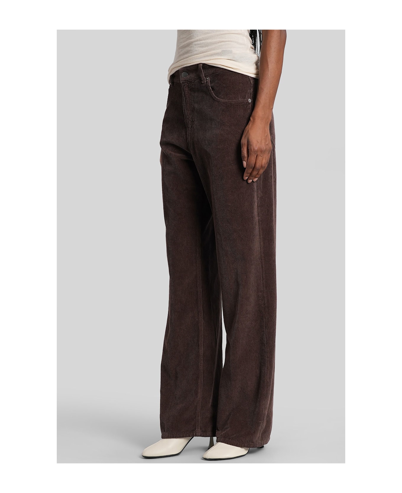 Haikure Bonnie Pants In Brown Cotton - brown
