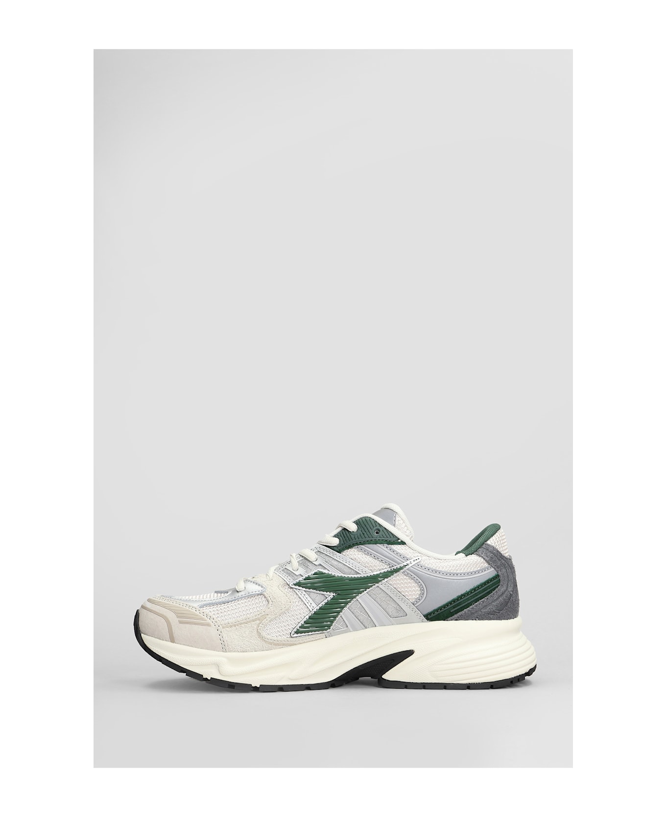 Diadora Mythos Star Sneakers In Grey Suede And Fabric - grey