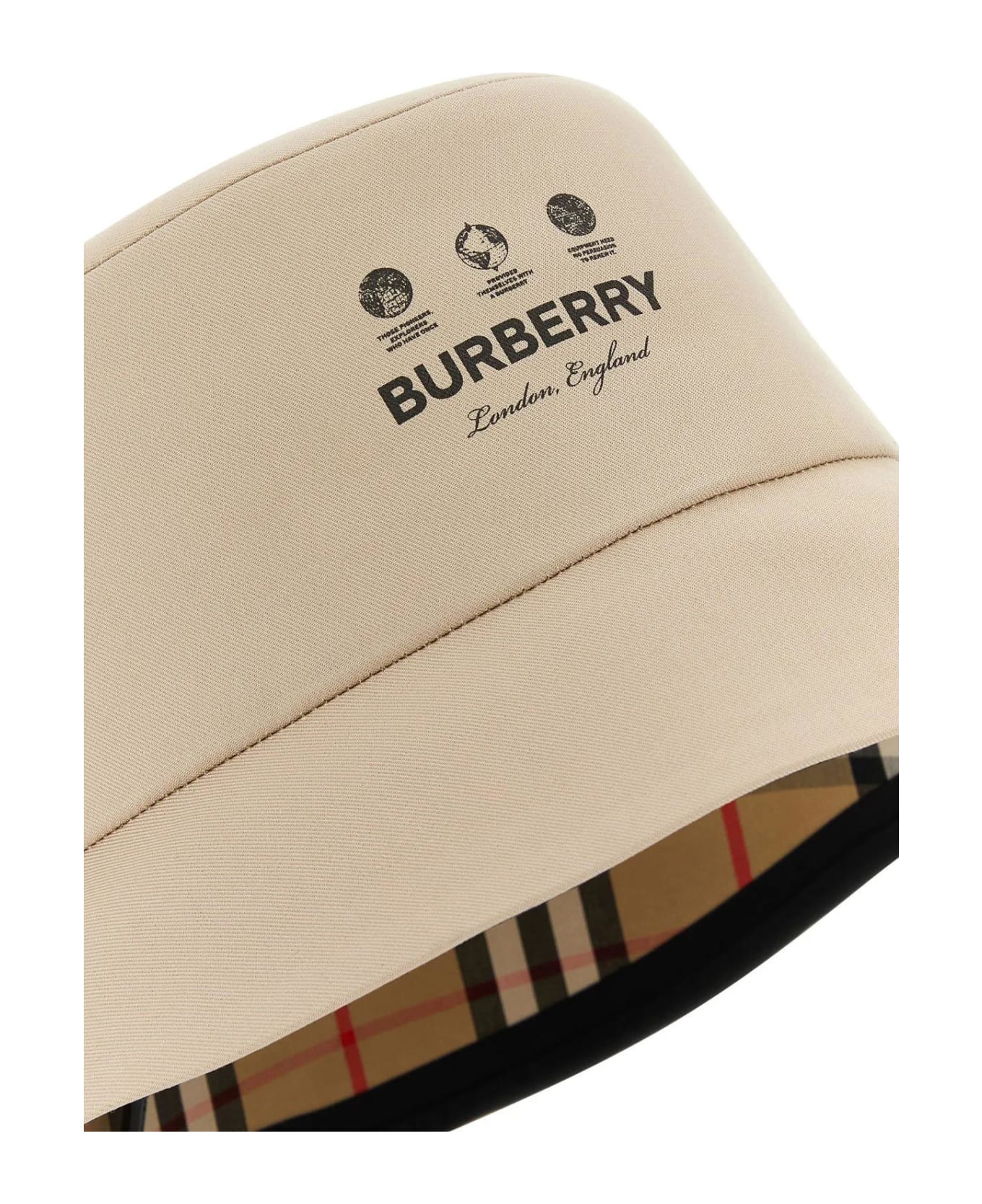 Burberry Beige Gabardine Hat - Soft Fawn
