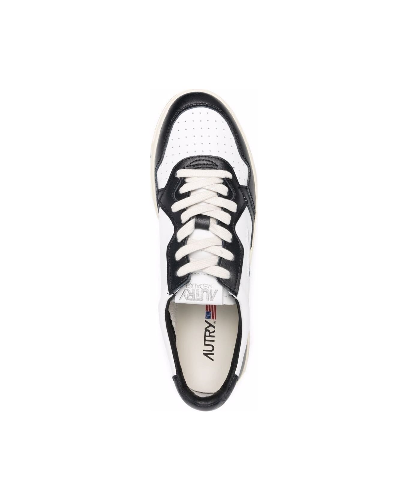 Autry White And Black Leather Sneakers