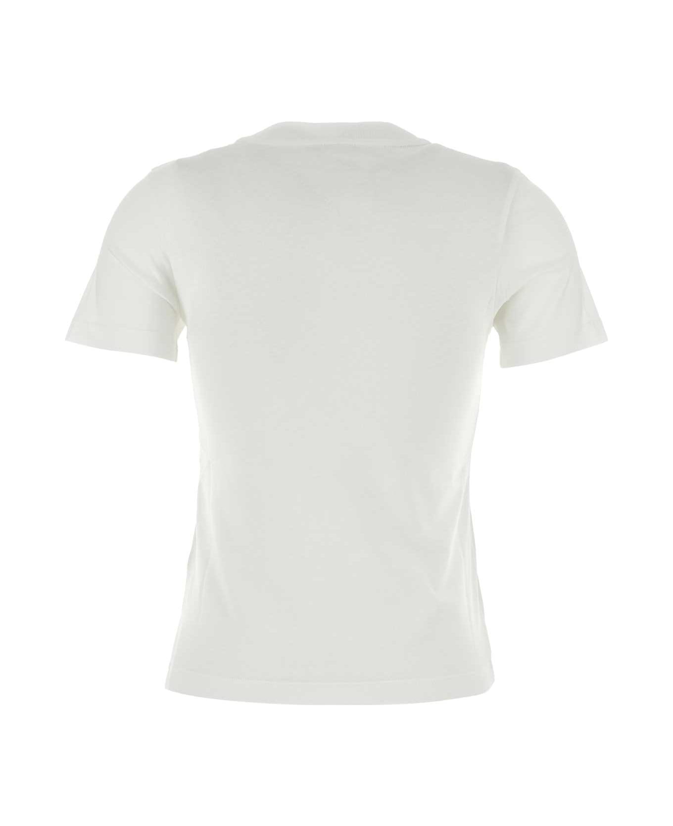 Moncler White Cotton T-shirt - WHITE